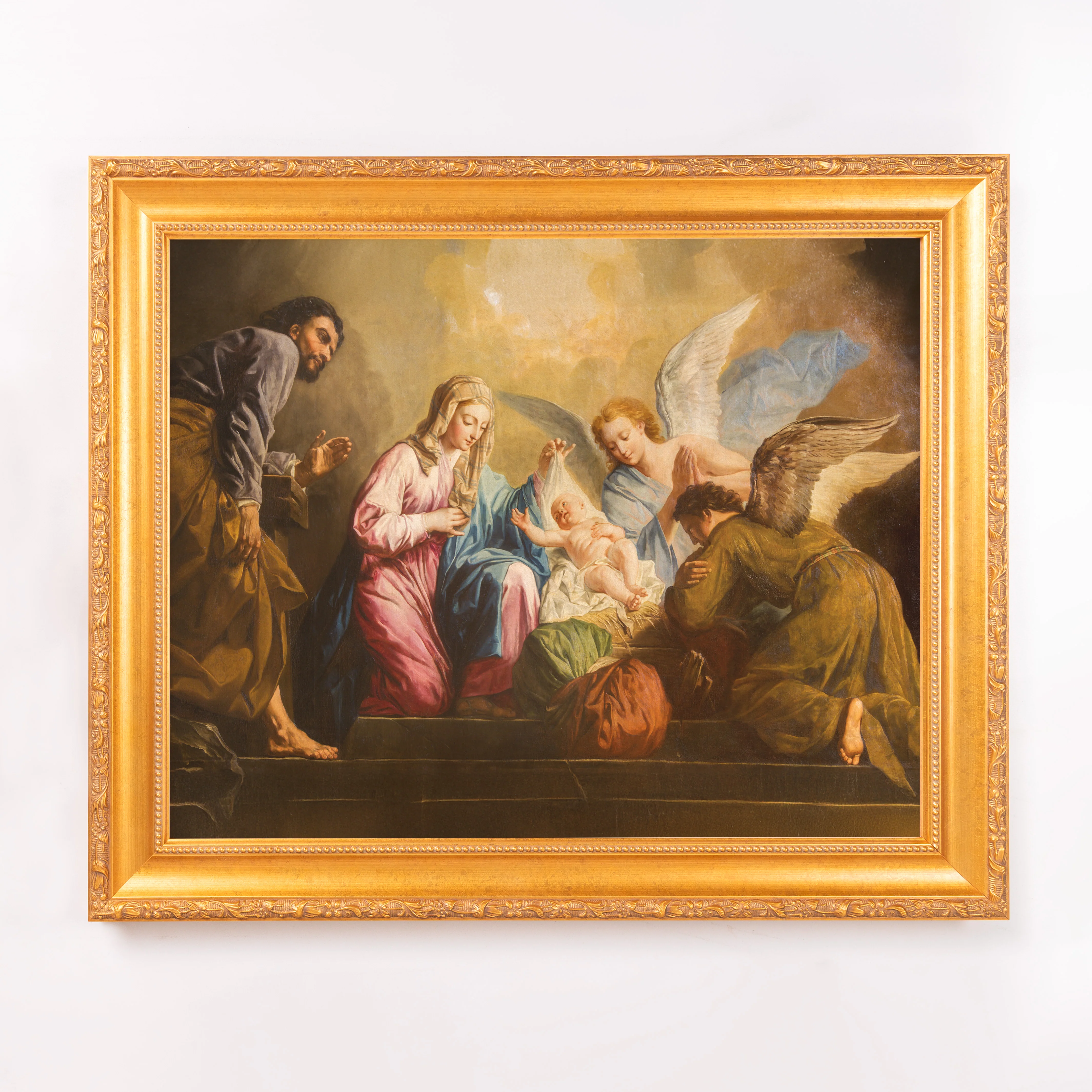 Pellegrini's The Nativity Framed Canvas - Sacred Signature Collection - Image 4
