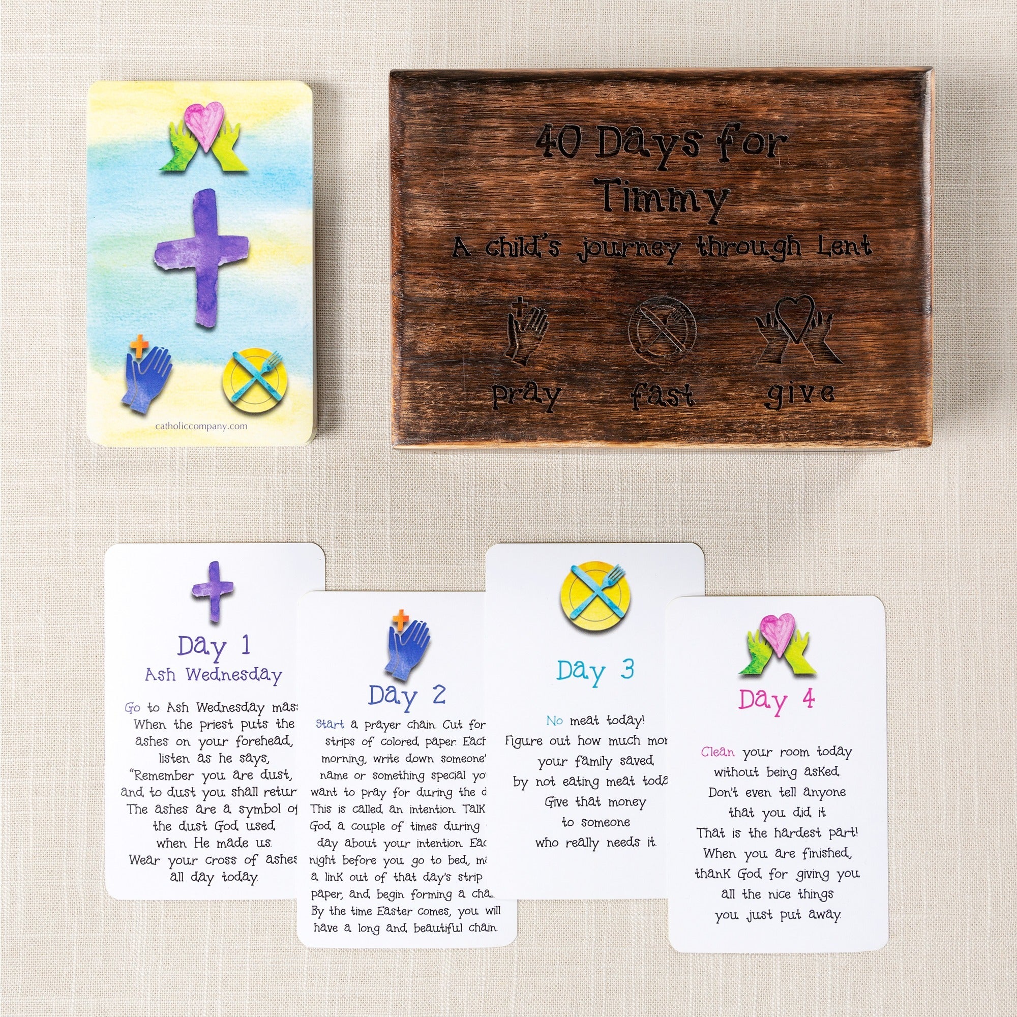 Personalized 40 Days of Lent Card Pack for Children