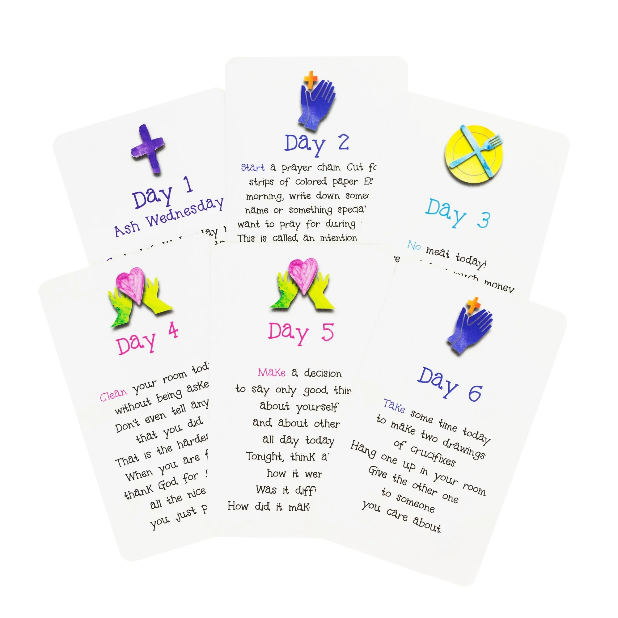 Personalized 40 Days of Lent Card Pack for Children - Image 3