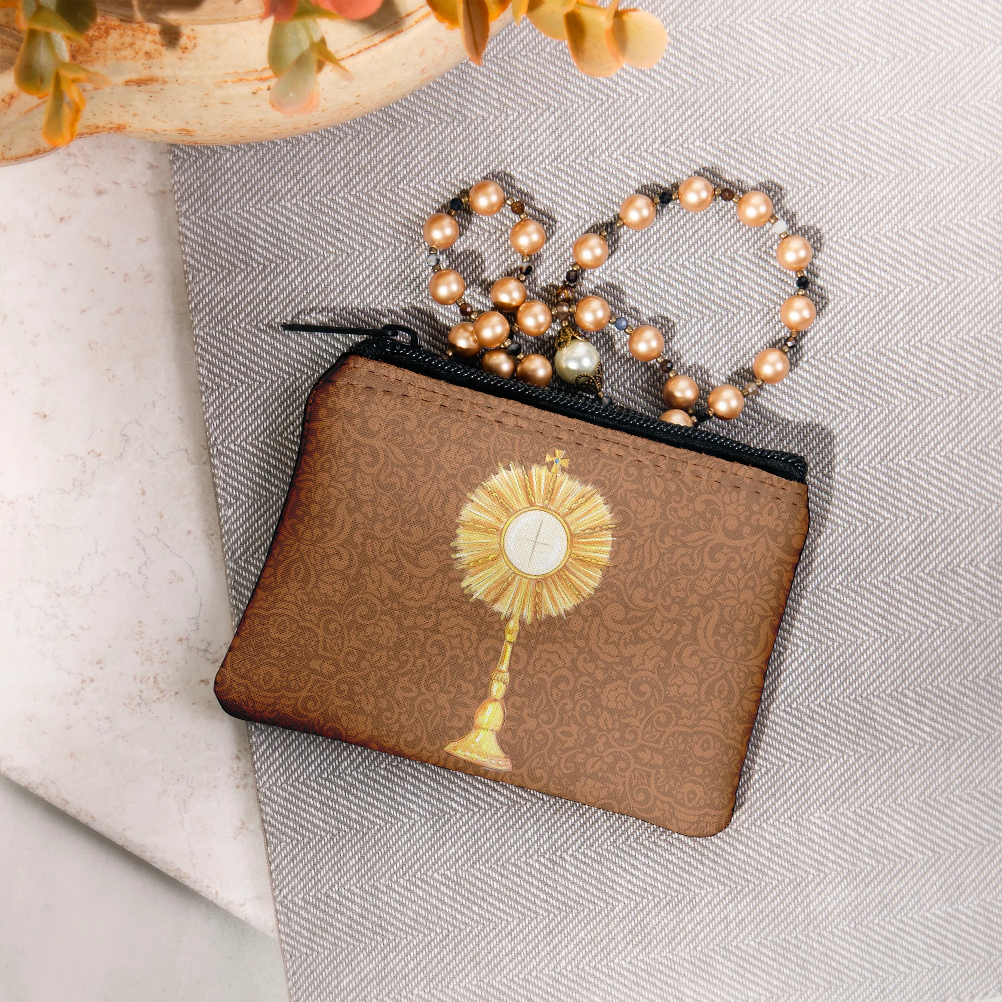 Personalized Adoration Rosary Pouch