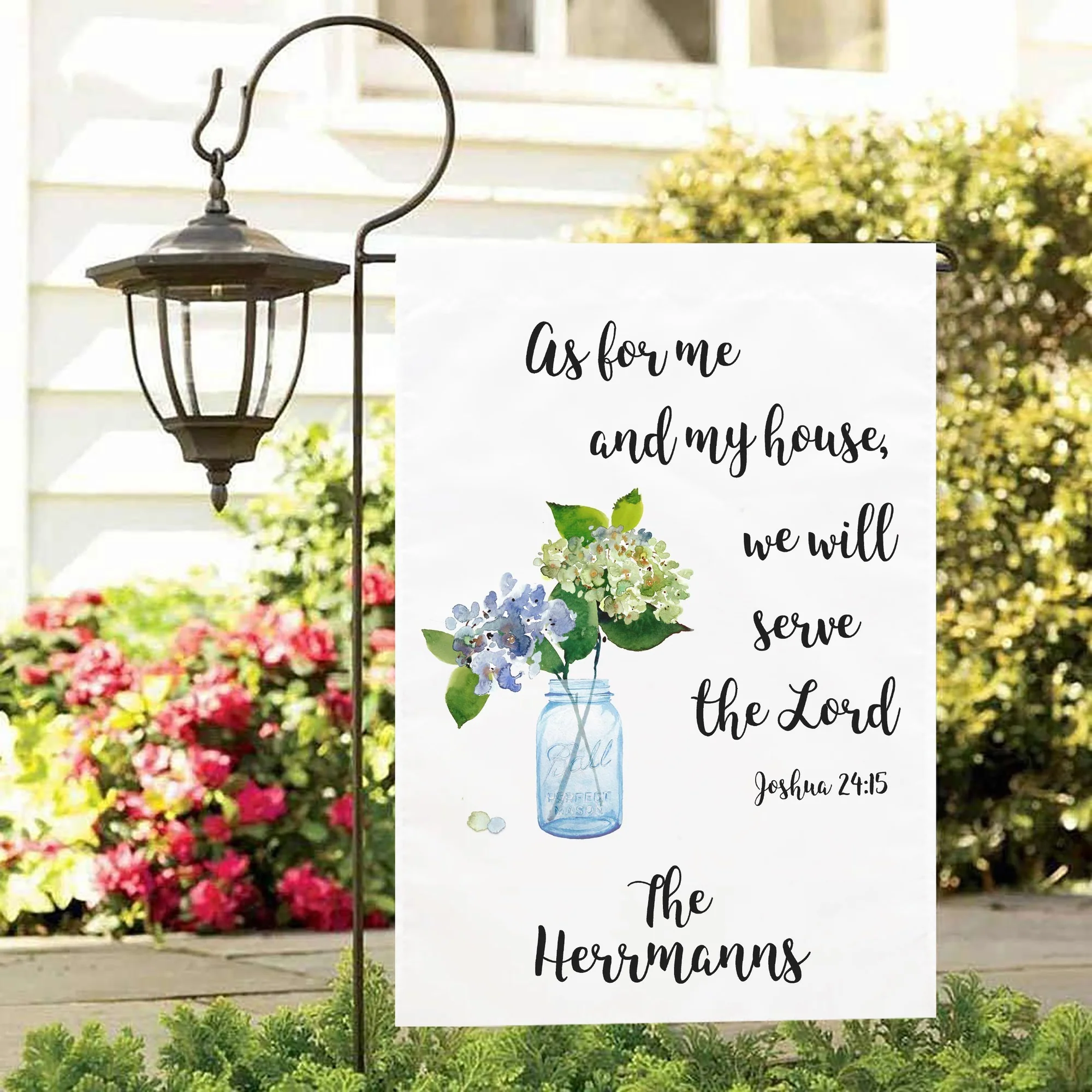 Personalized As For Me Garden Flag