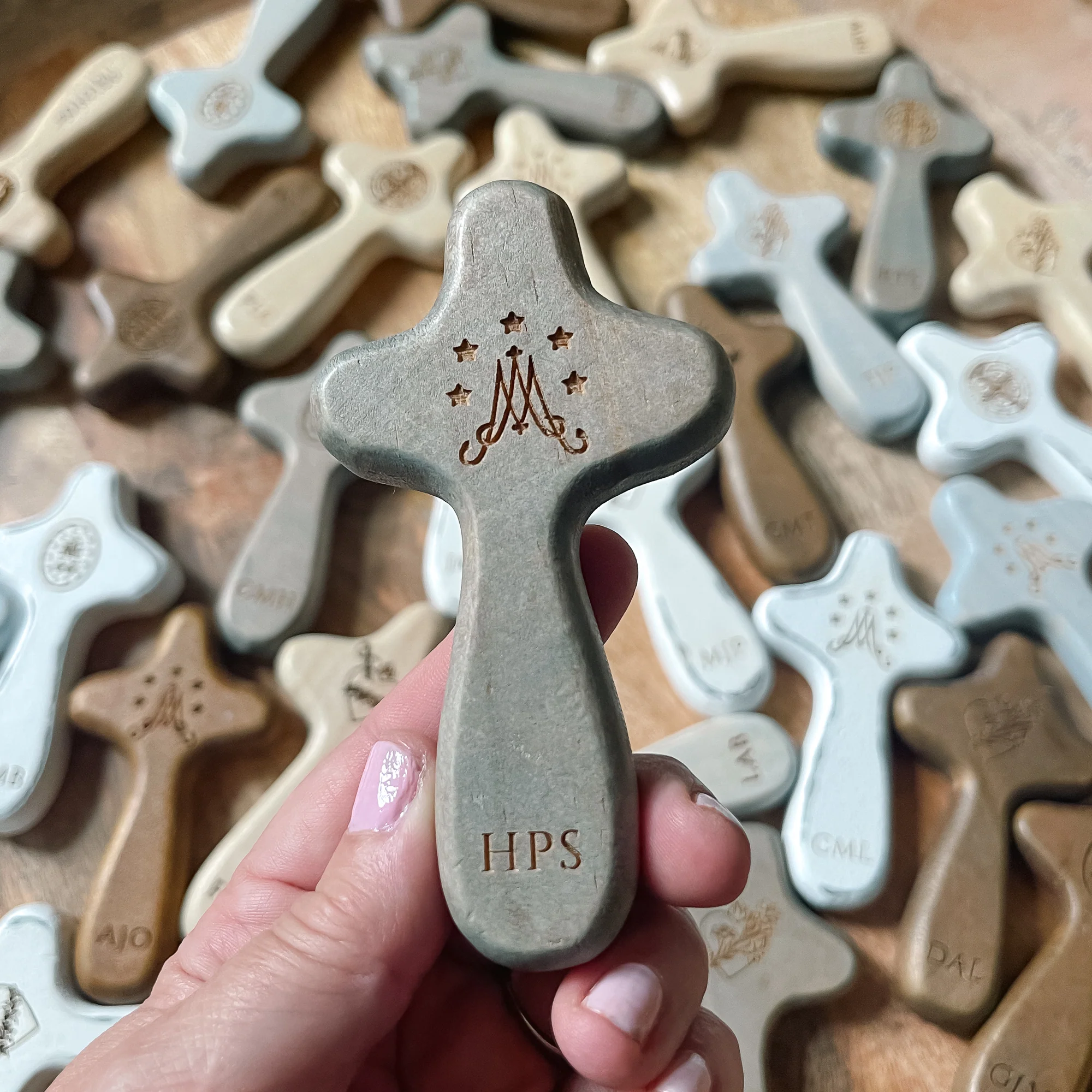 Personalized Ave Maria Comfort Cross - Image 7