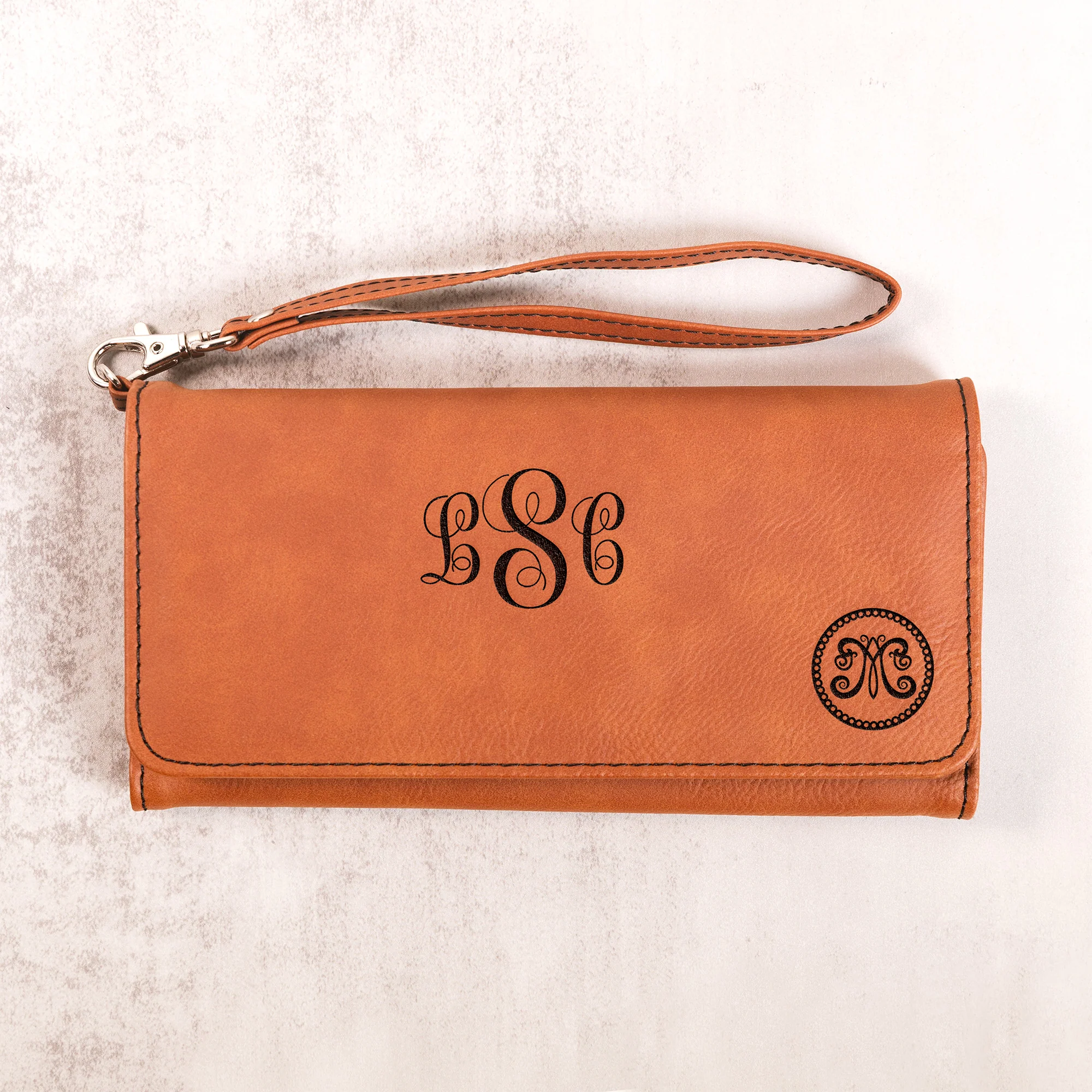 Personalized Ave Maria Wallet Wristlet - Caramel or Black - Image 3