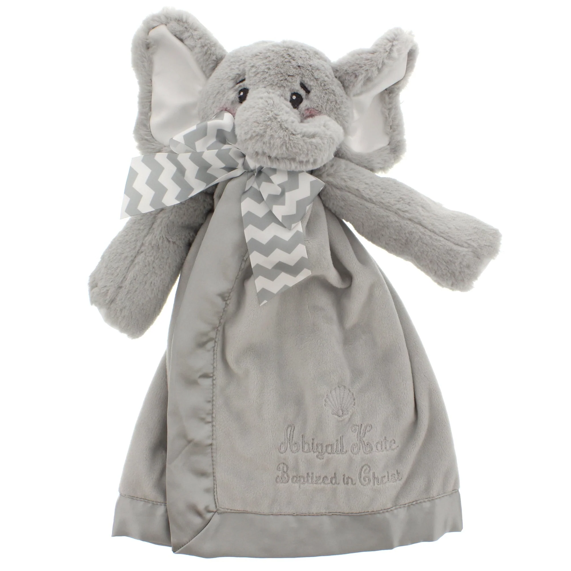 Personalized Baptism Elephant Snuggler - Image 2