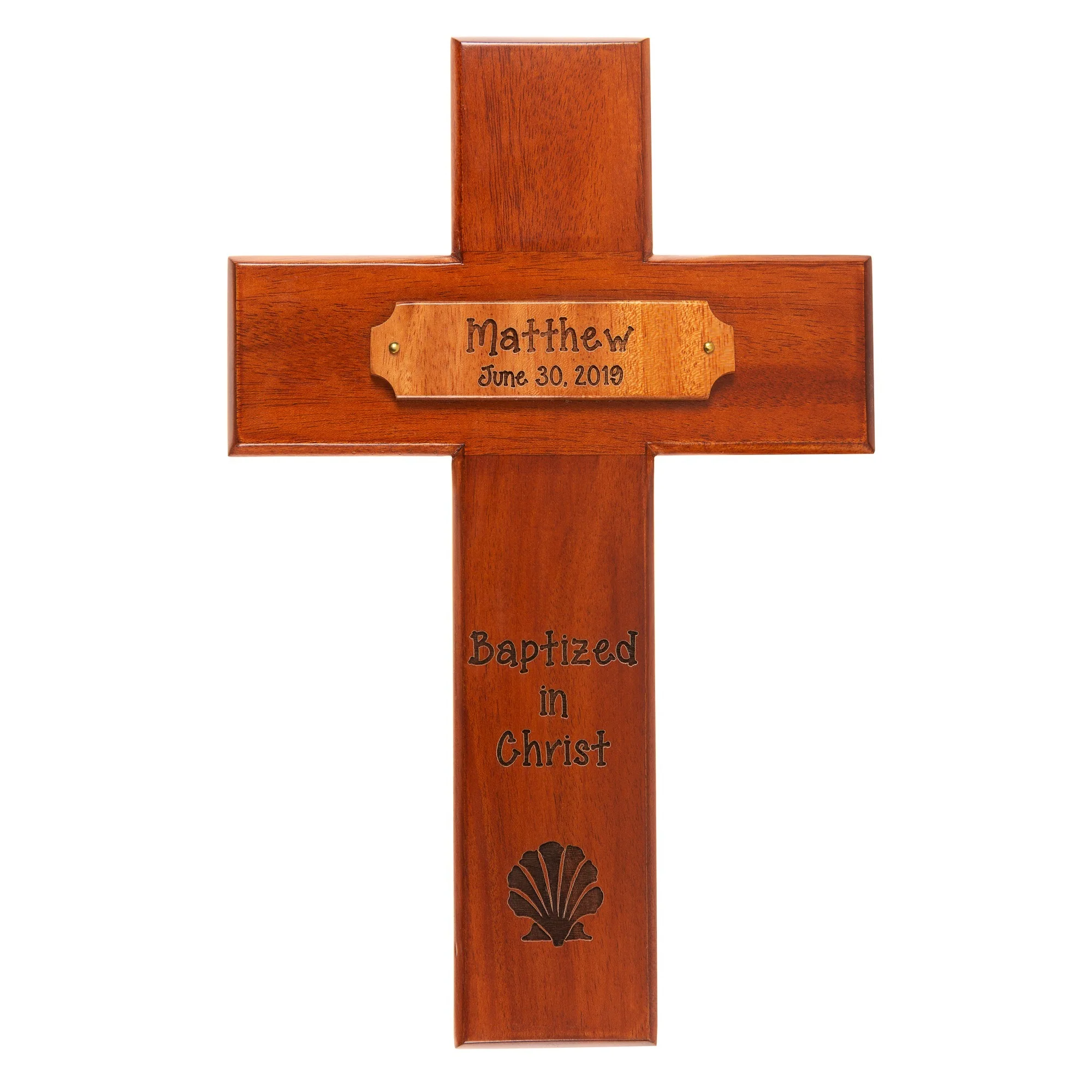 Personalized Baptism Wood Cross - Image 2