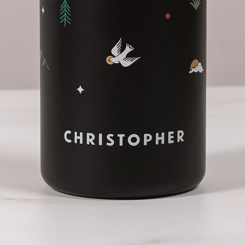 Personalized Black Confirmation Adventure Water Bottle - Image 2