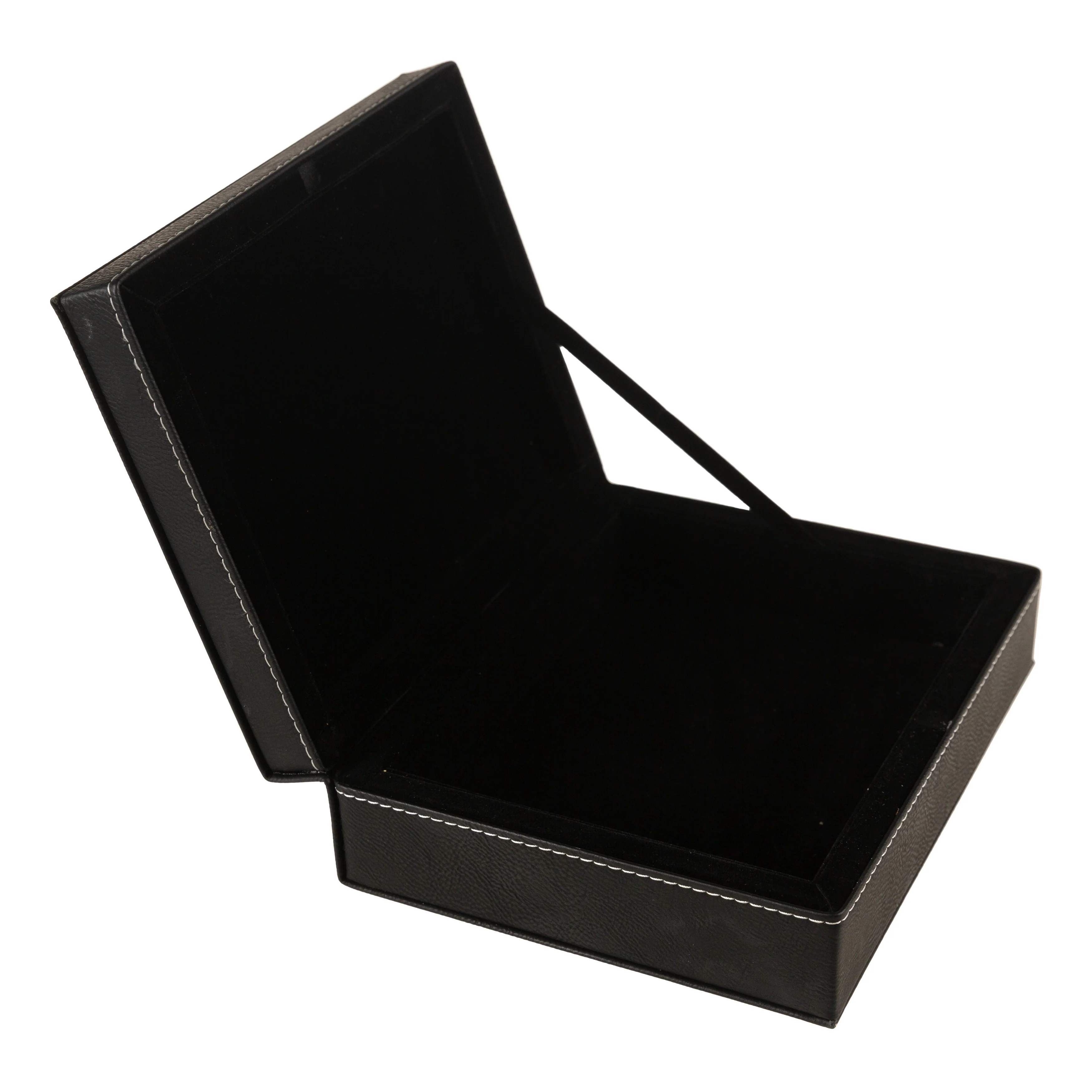 Personalized Black Leatherette Keepsake Box - Image 3