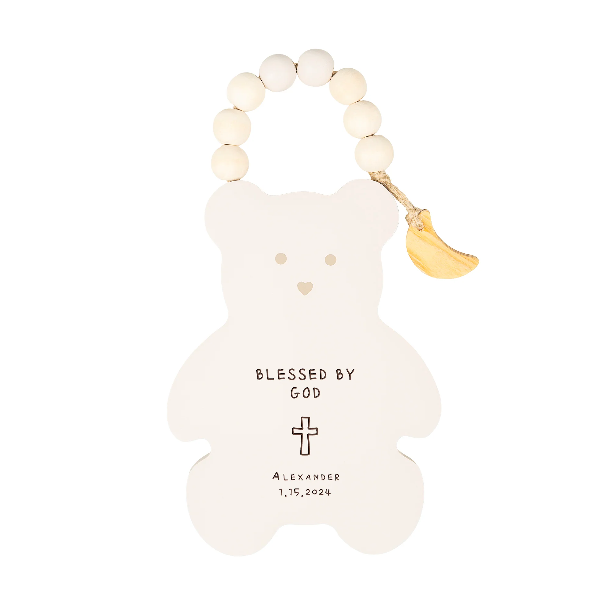 Personalized Blessed Bear Hanging Plaque - Image 2
