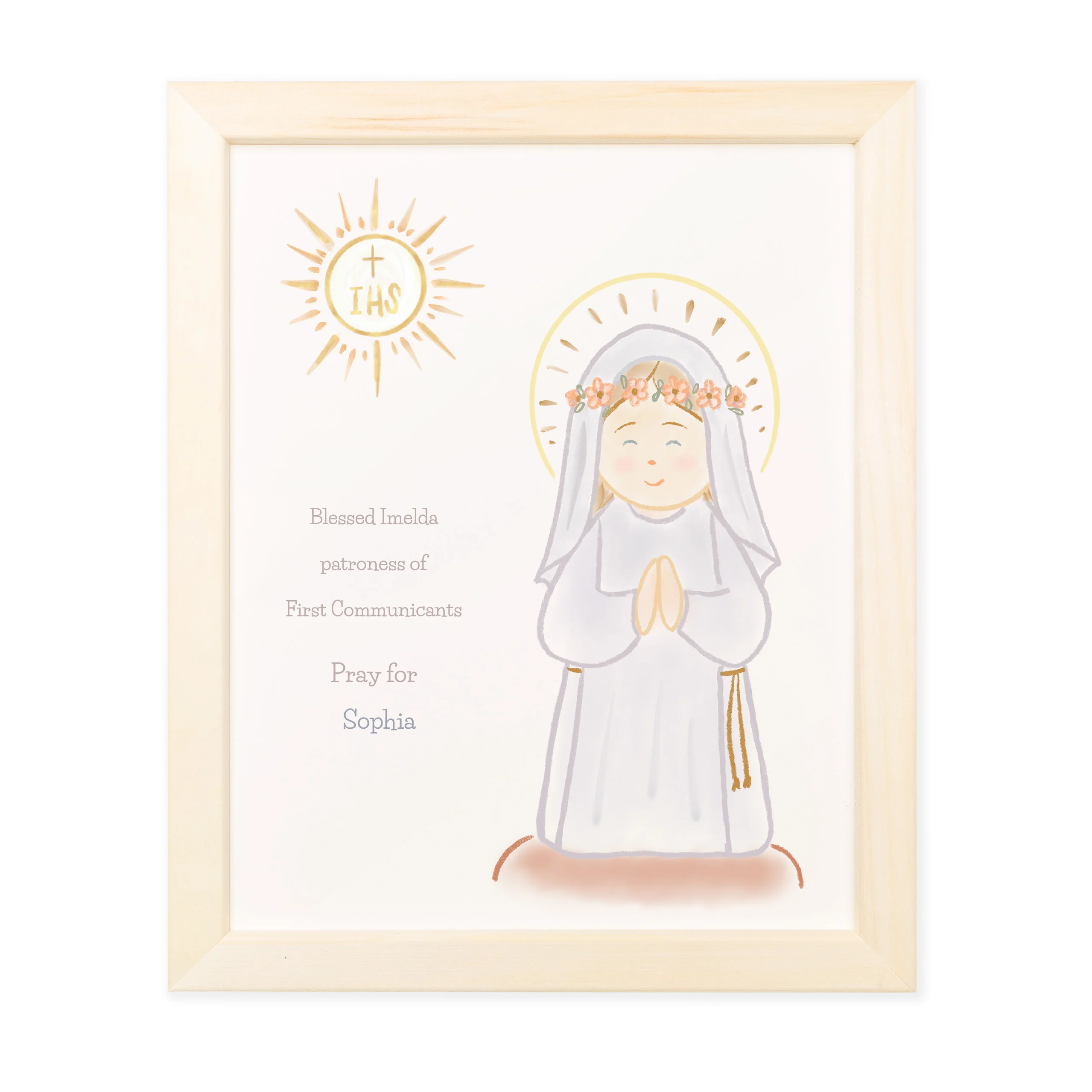 Personalized Blessed Imelda First Communion 8x10 Framed Print - Image 2