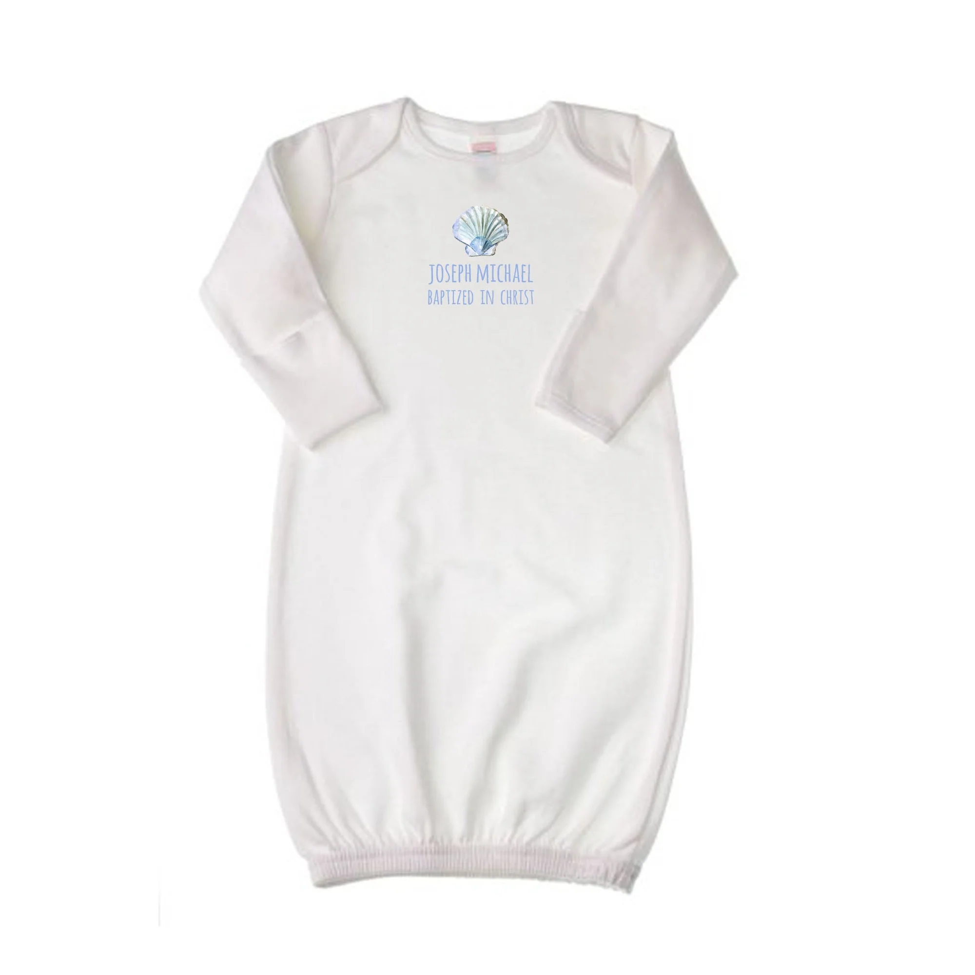 Personalized Blue Baptism Gown