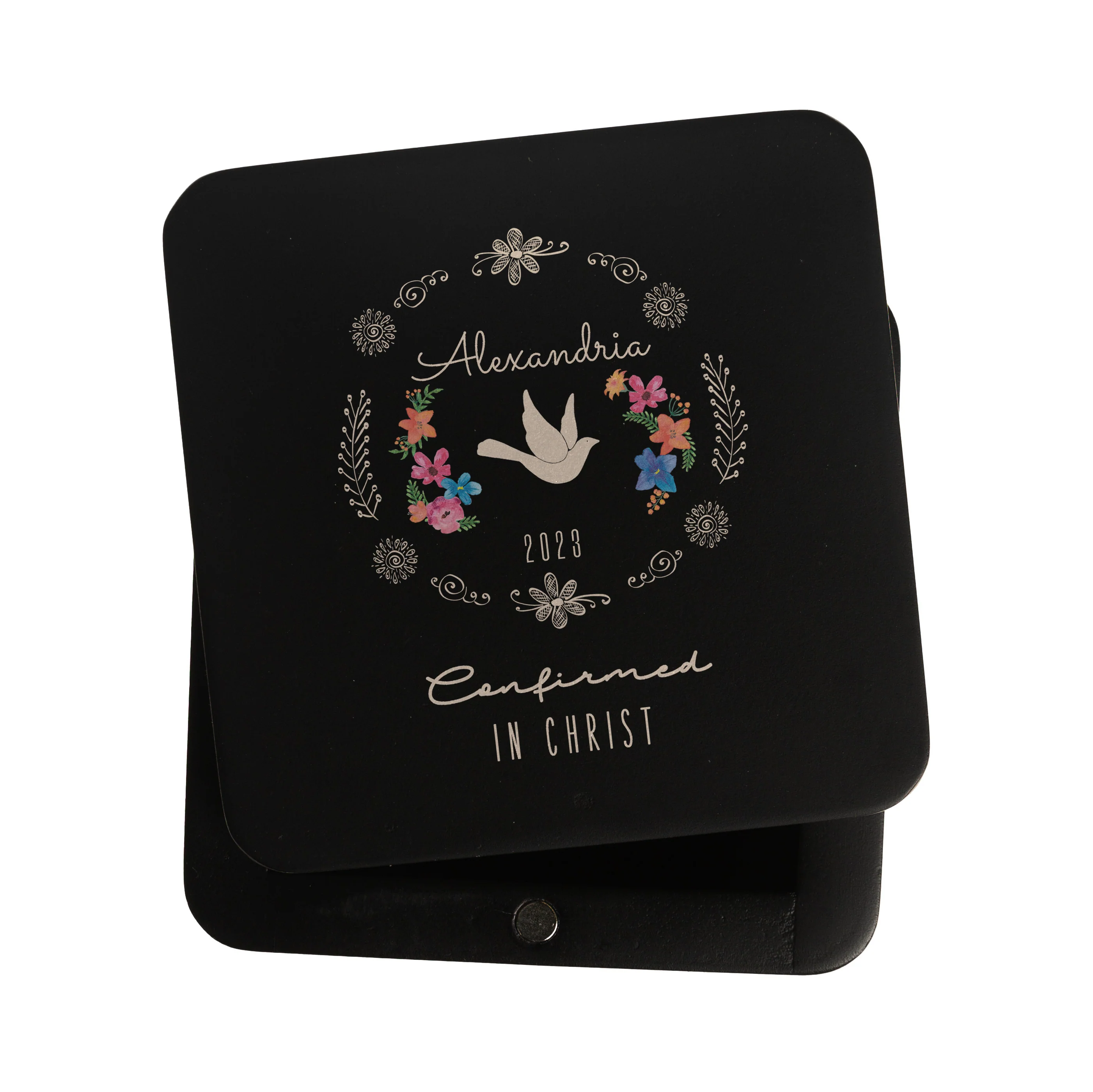 Personalized Boho Confirmation Keepsake Box - Image 3