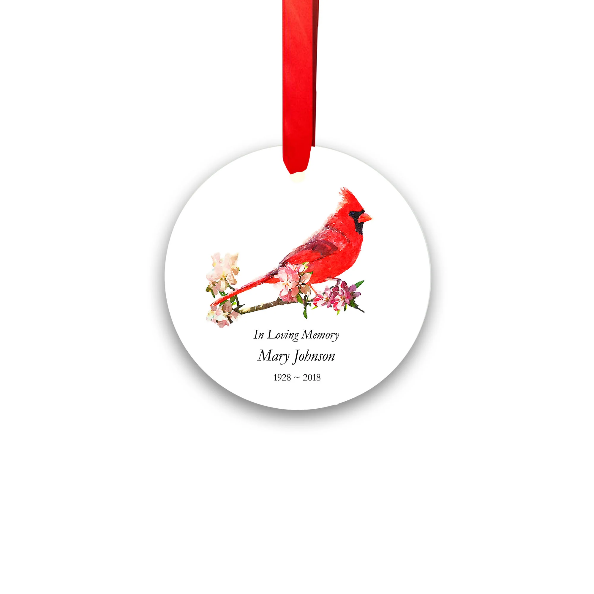 Personalized Cardinal Memorial Ornament - Image 4