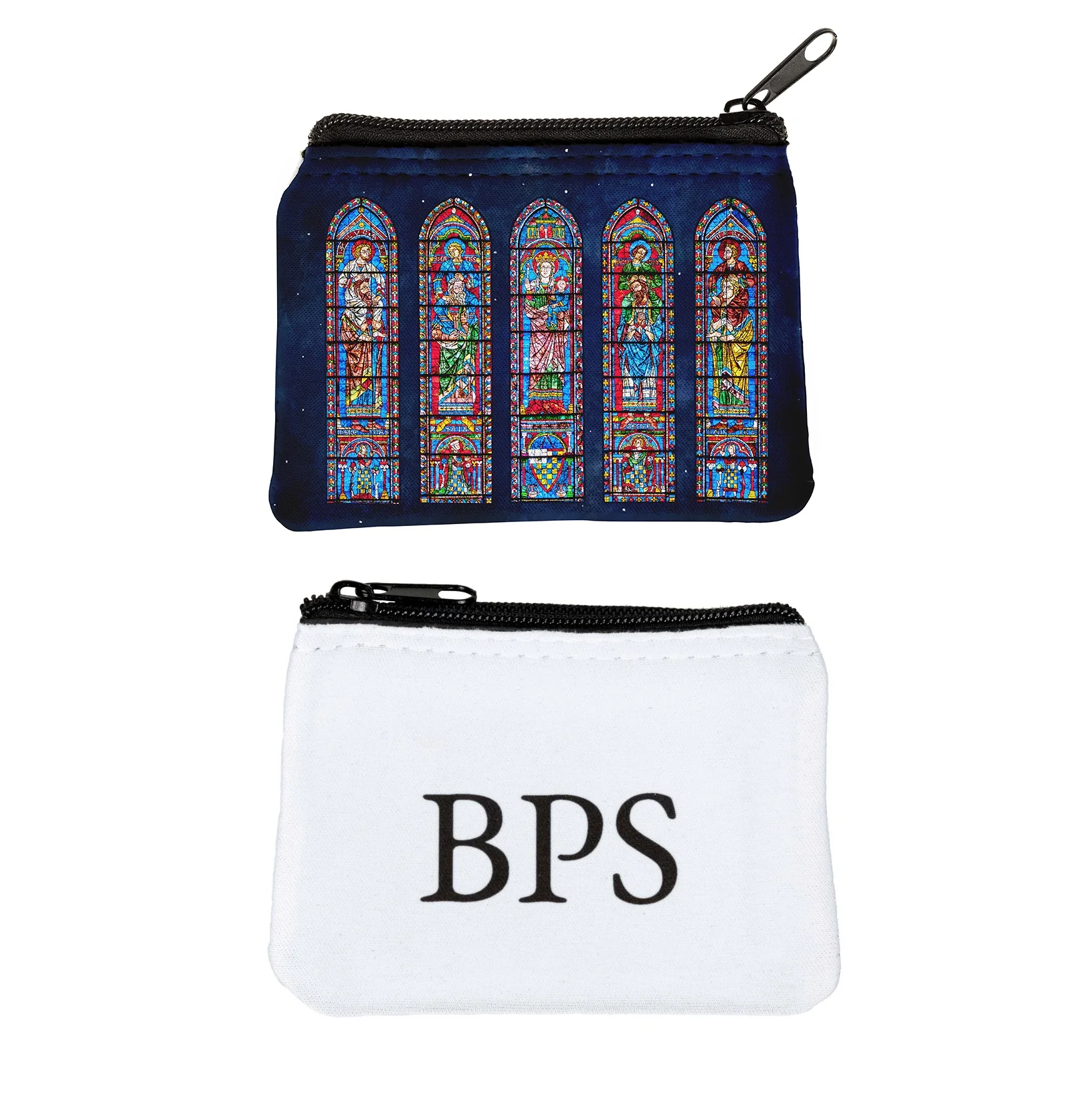 Personalized Chartres Cathedral Stained Glass Rosary Pouch - Image 3