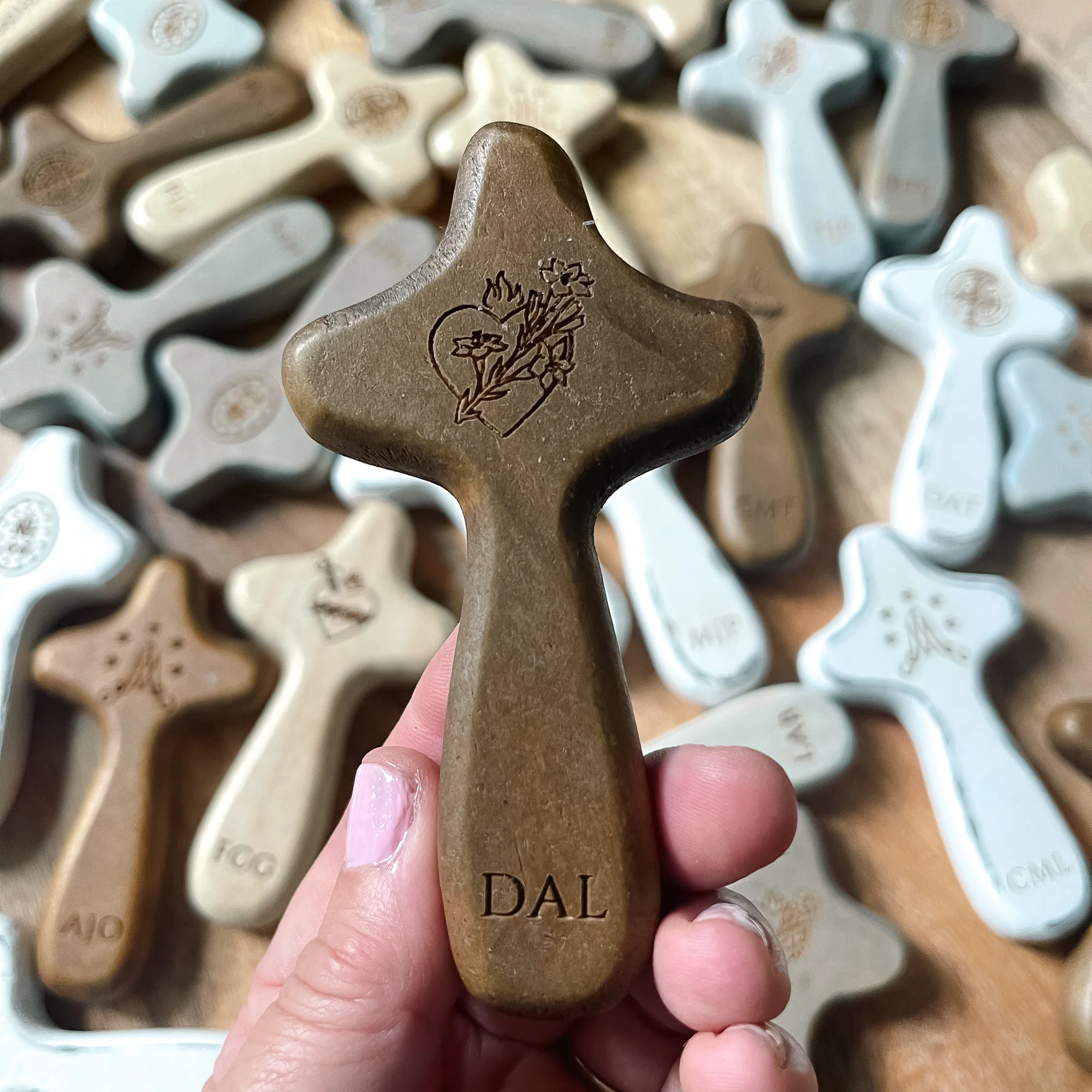 Personalized Chaste Heart of St. Joseph Comfort Cross - Image 4