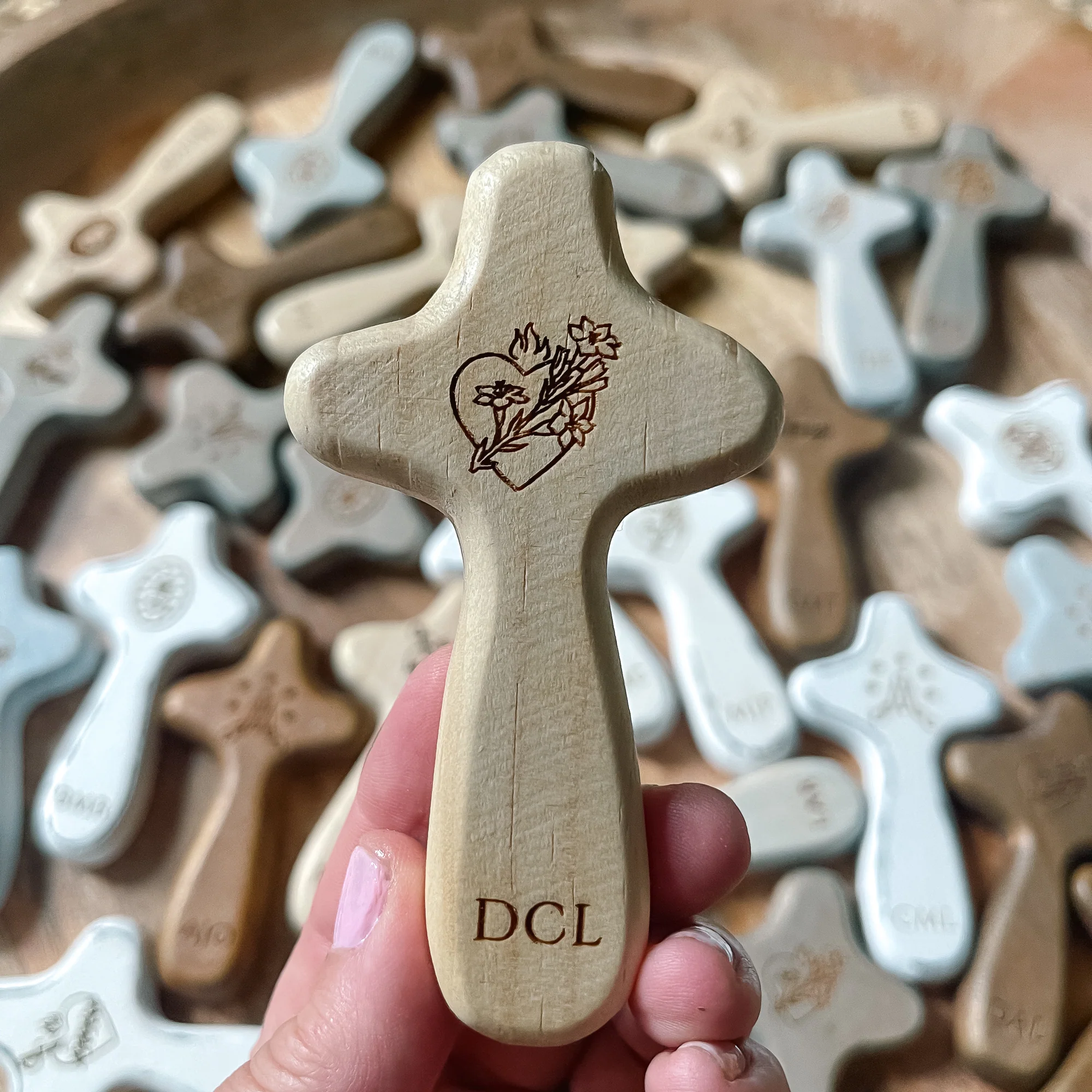 Personalized Chaste Heart of St. Joseph Comfort Cross - Image 6