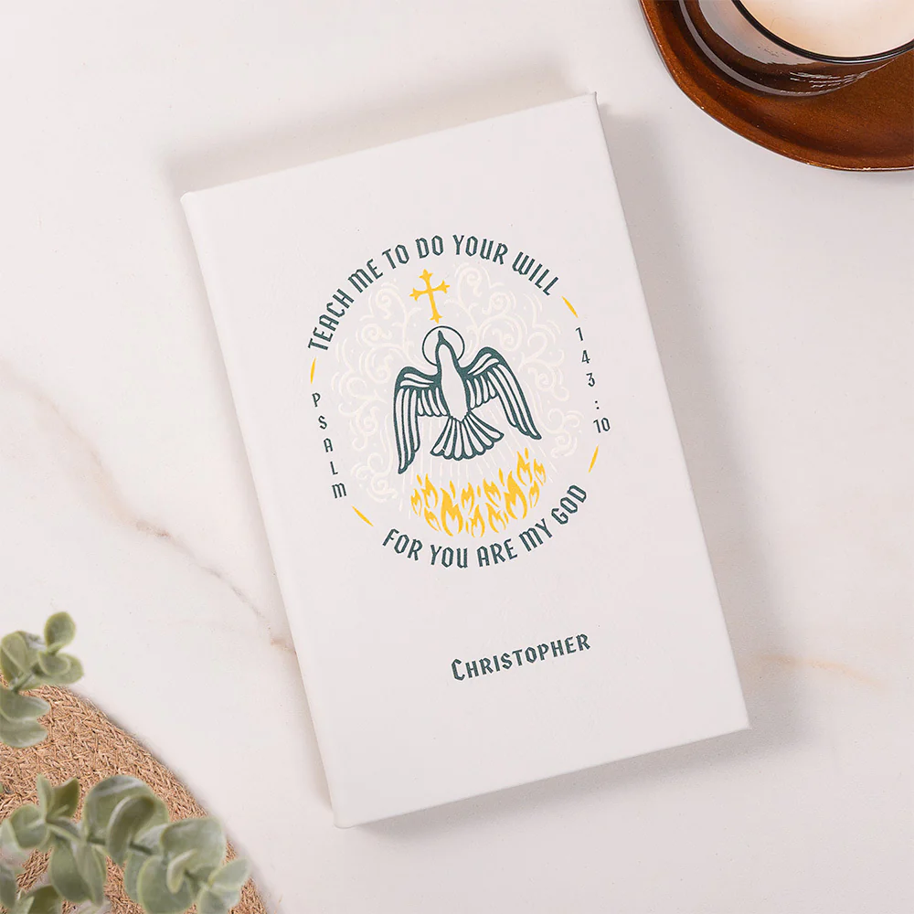 Personalized Confirmation Bible & Journal Gift Box with Holy Spirit Stickers - Image 3