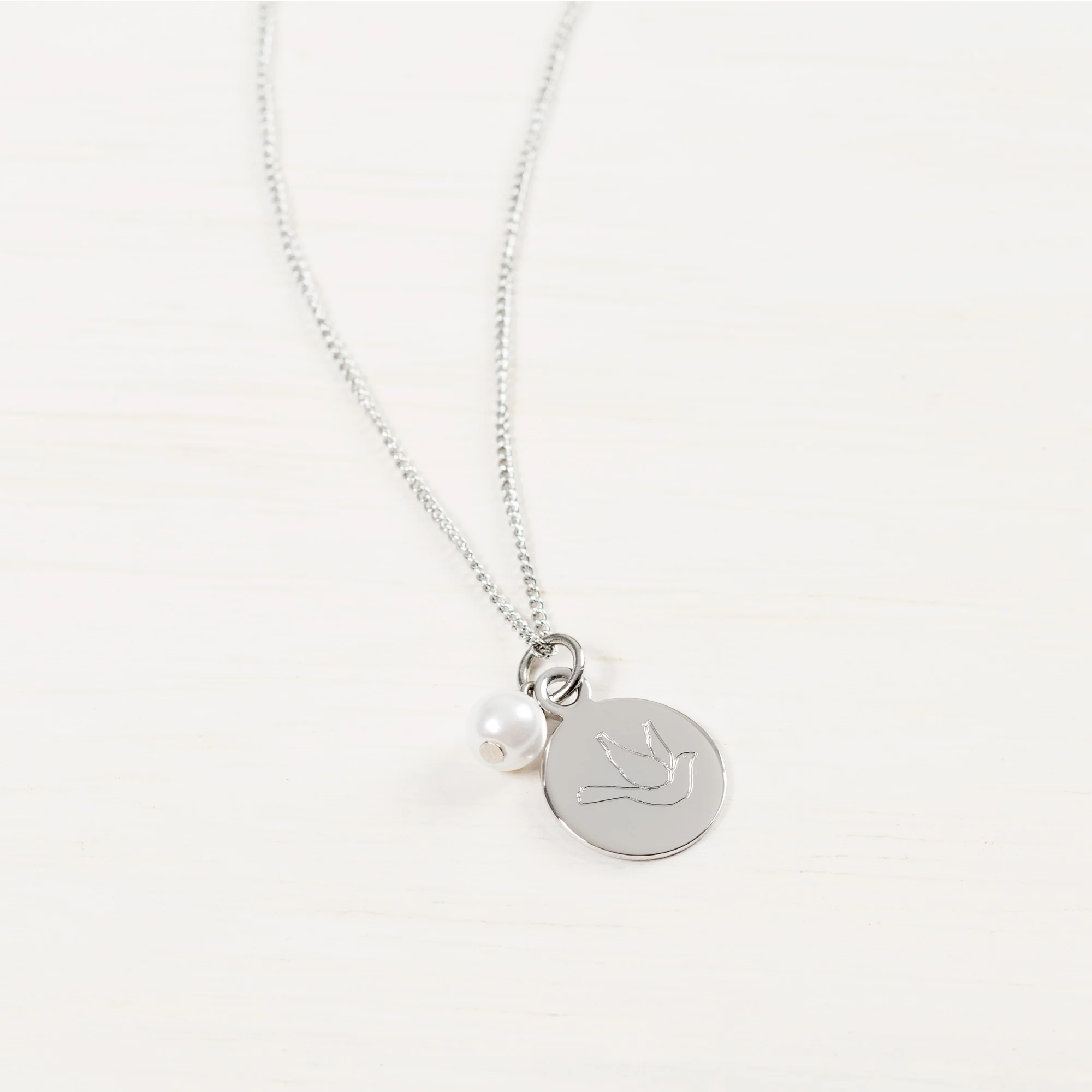 Personalized Confirmation Pearl & Charm Necklace - Image 3