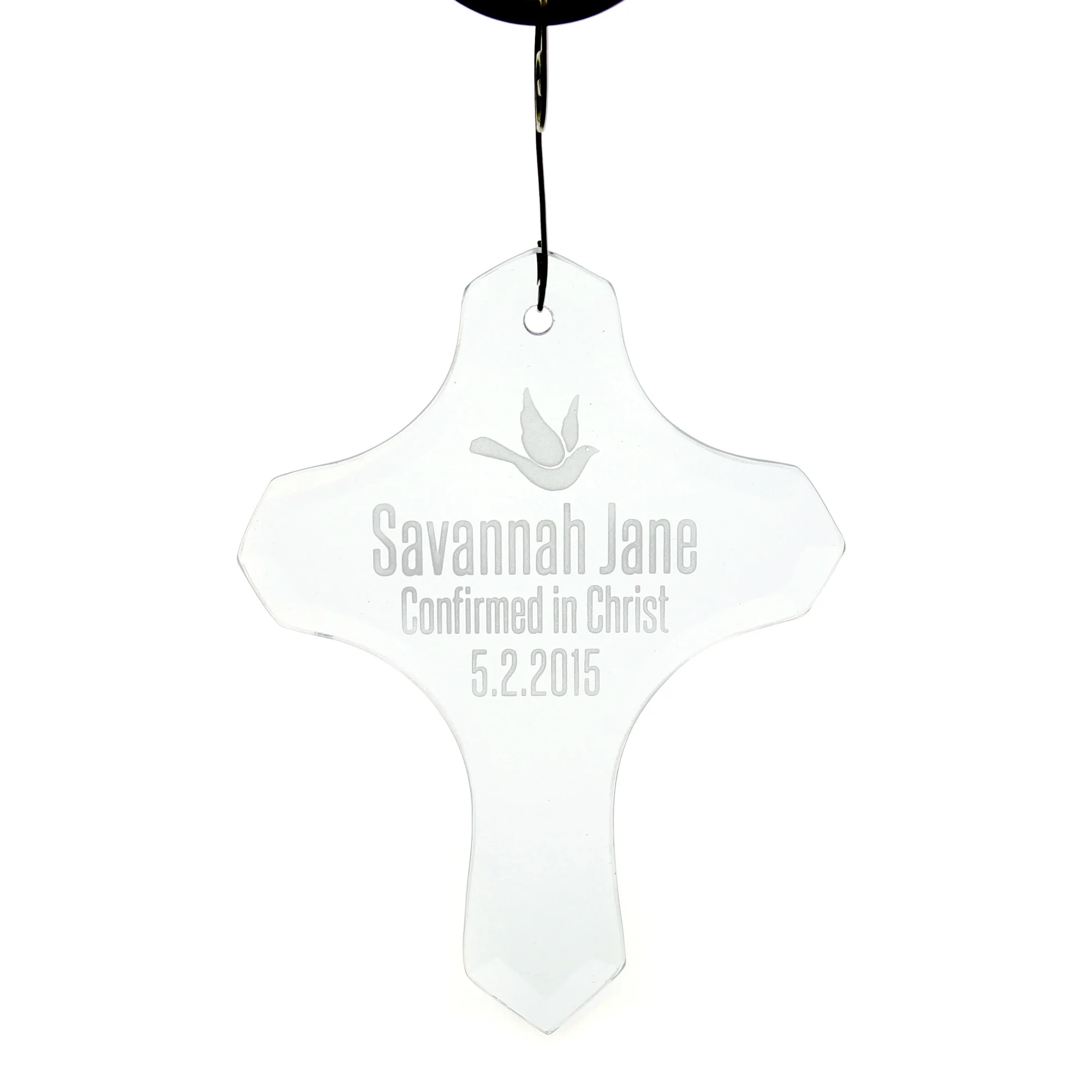 Personalized Confirmed in Christ Glass Ornament - 4.5" (H)