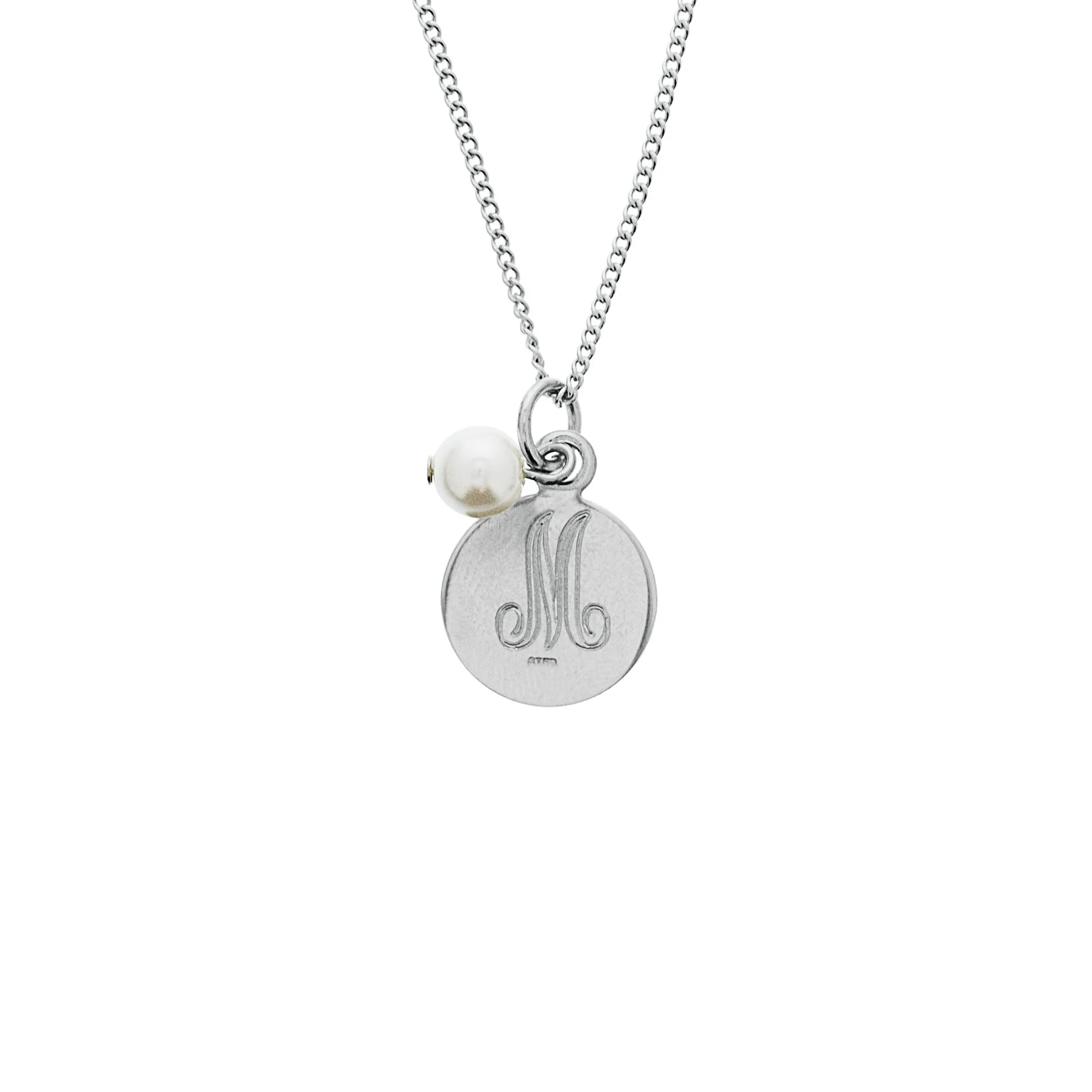 Personalized Cross Pearl and Charm Necklace - Image 2