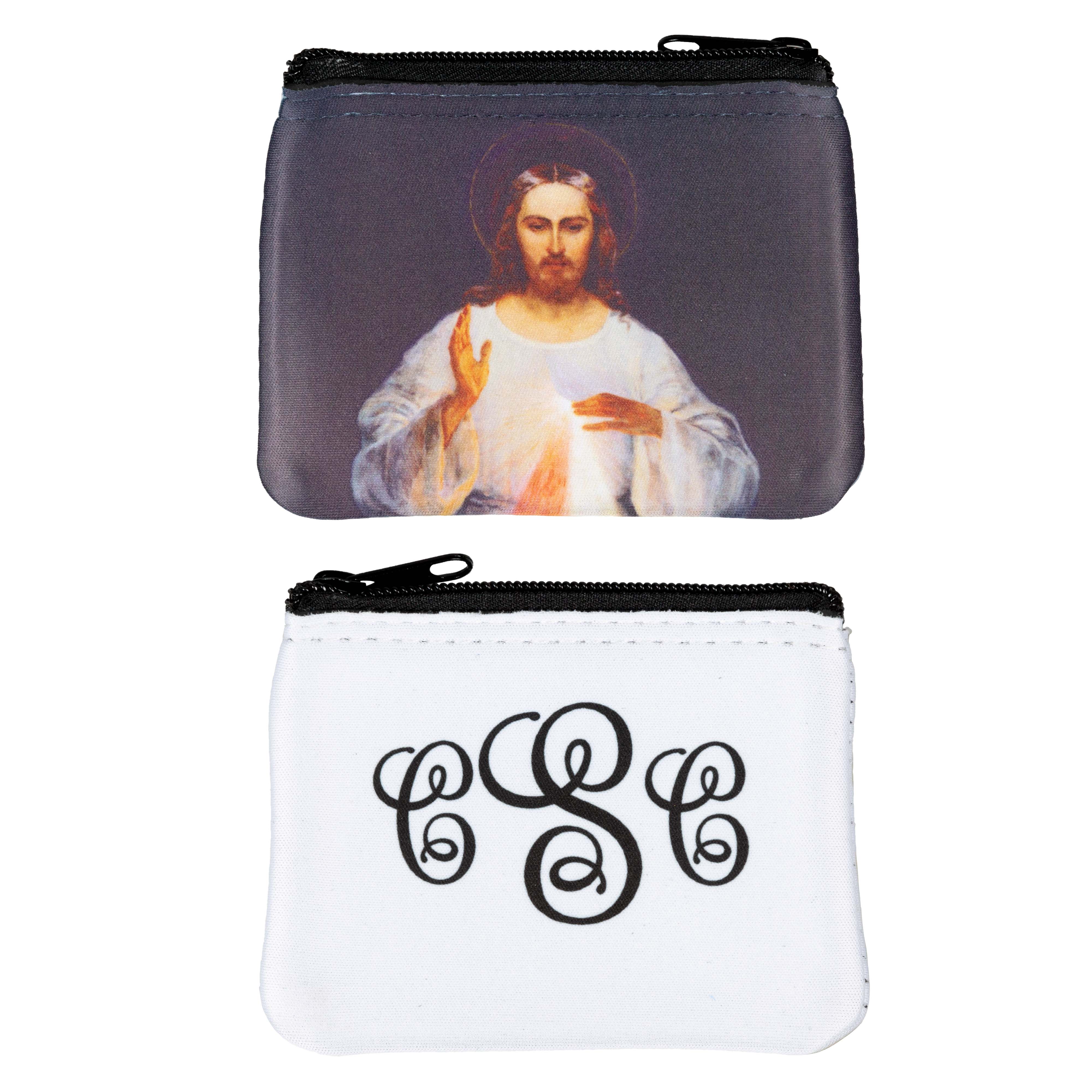 Personalized Divine Mercy Rosary Pouch - Image 2