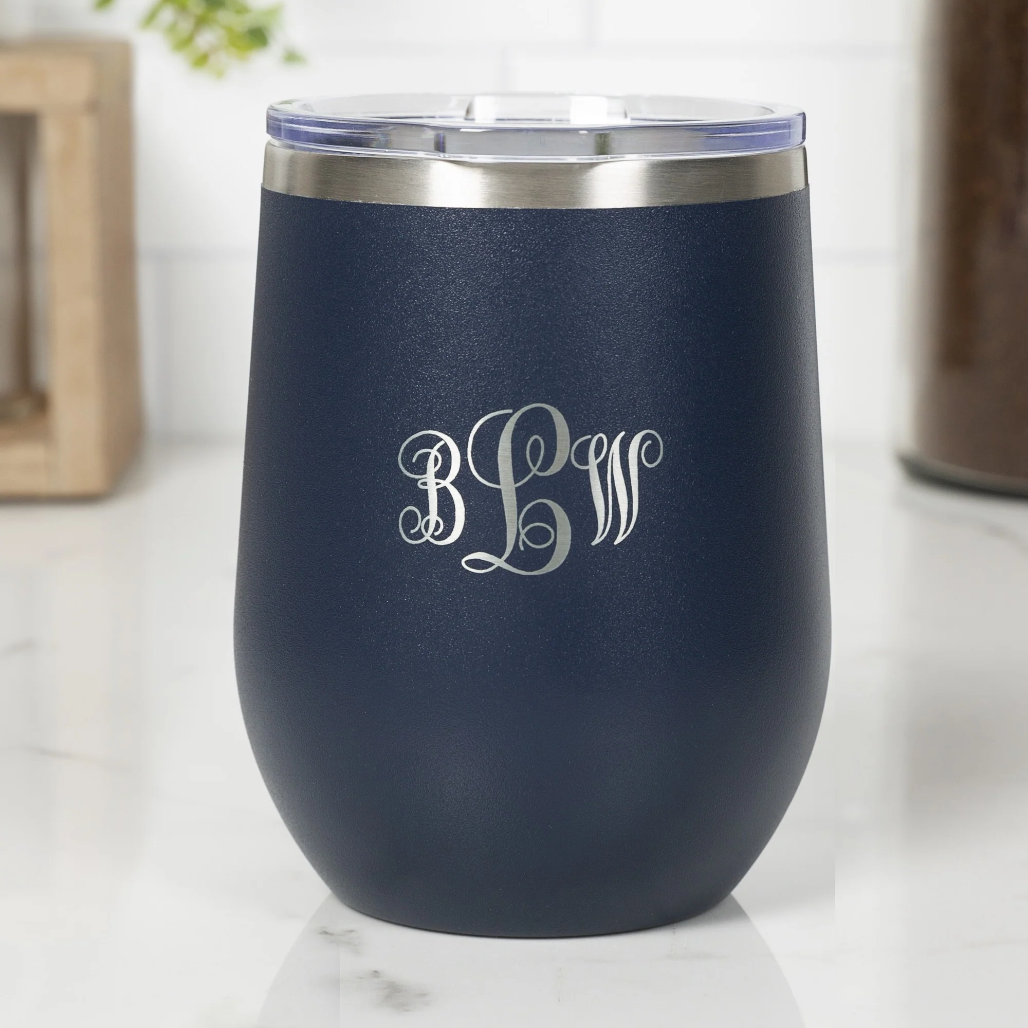 Personalized "Drink Because You're Happy" Wine Tumbler