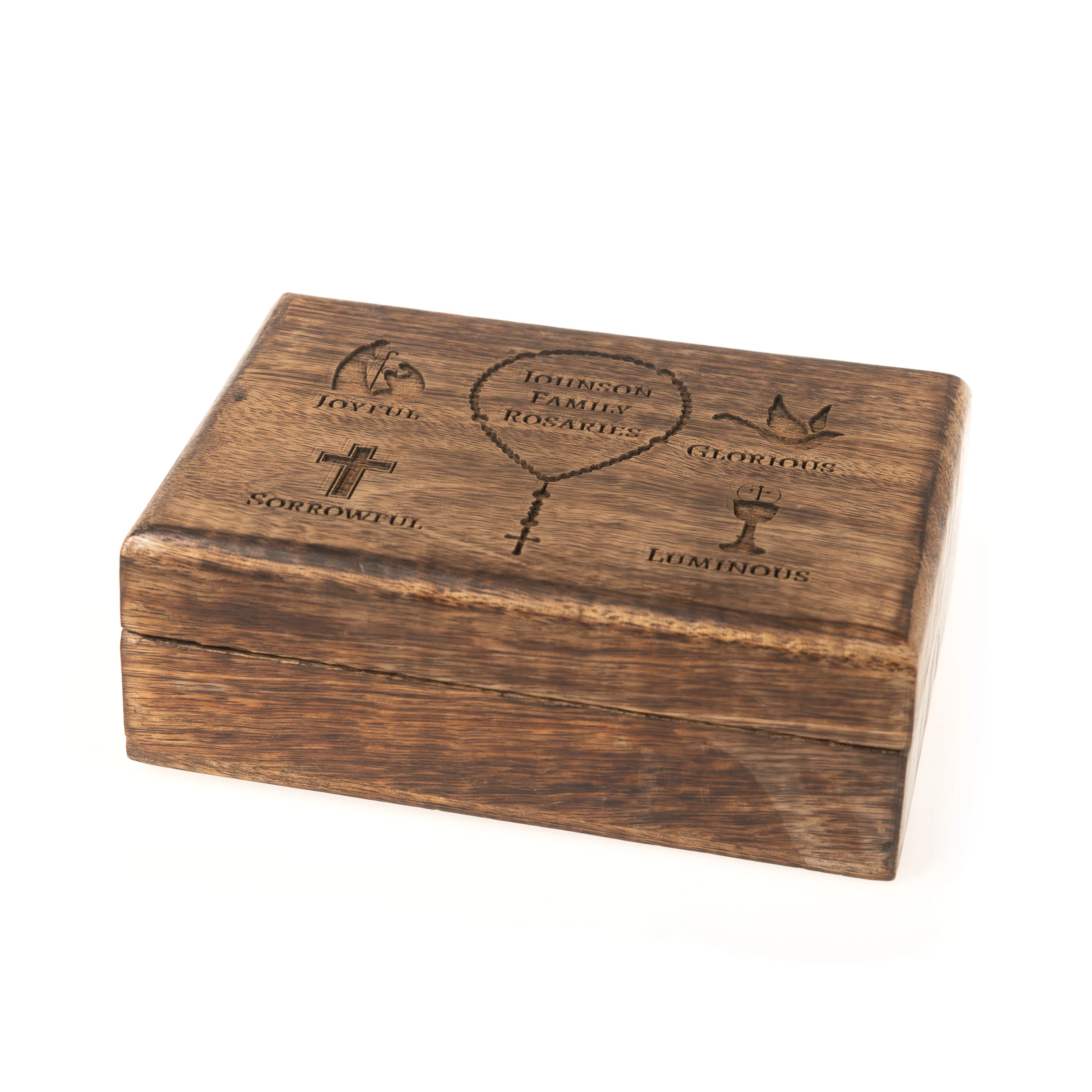 Personalized Family Rosary Box 5x7 - Image 3