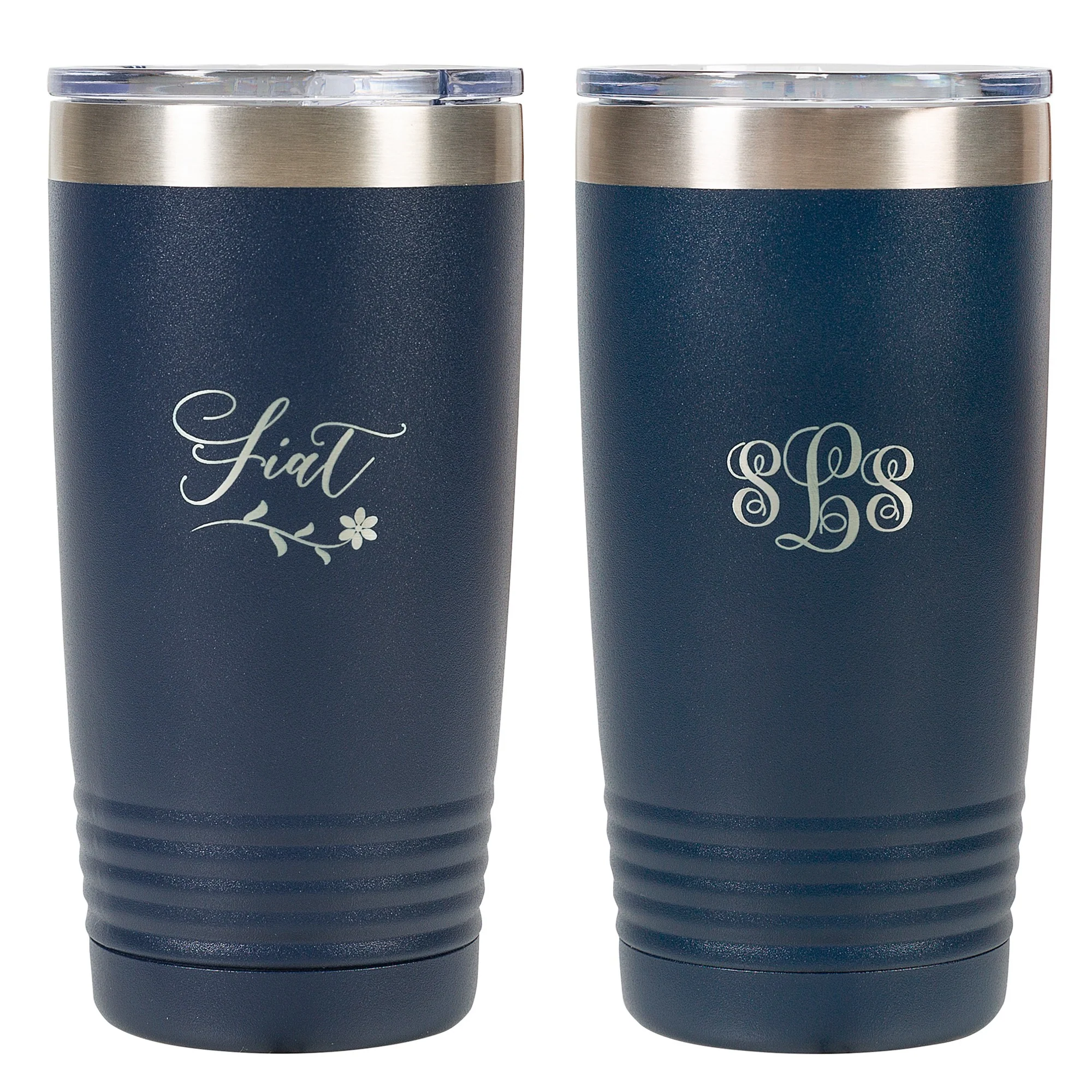 Personalized Fiat Dark Blue 20oz Tumbler - Image 3