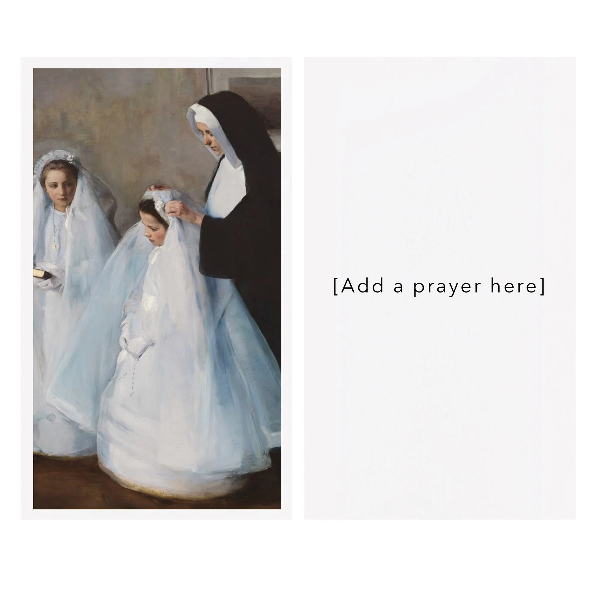 Laminated Personalized First Communion Classic Art Prayer Card - Image 2