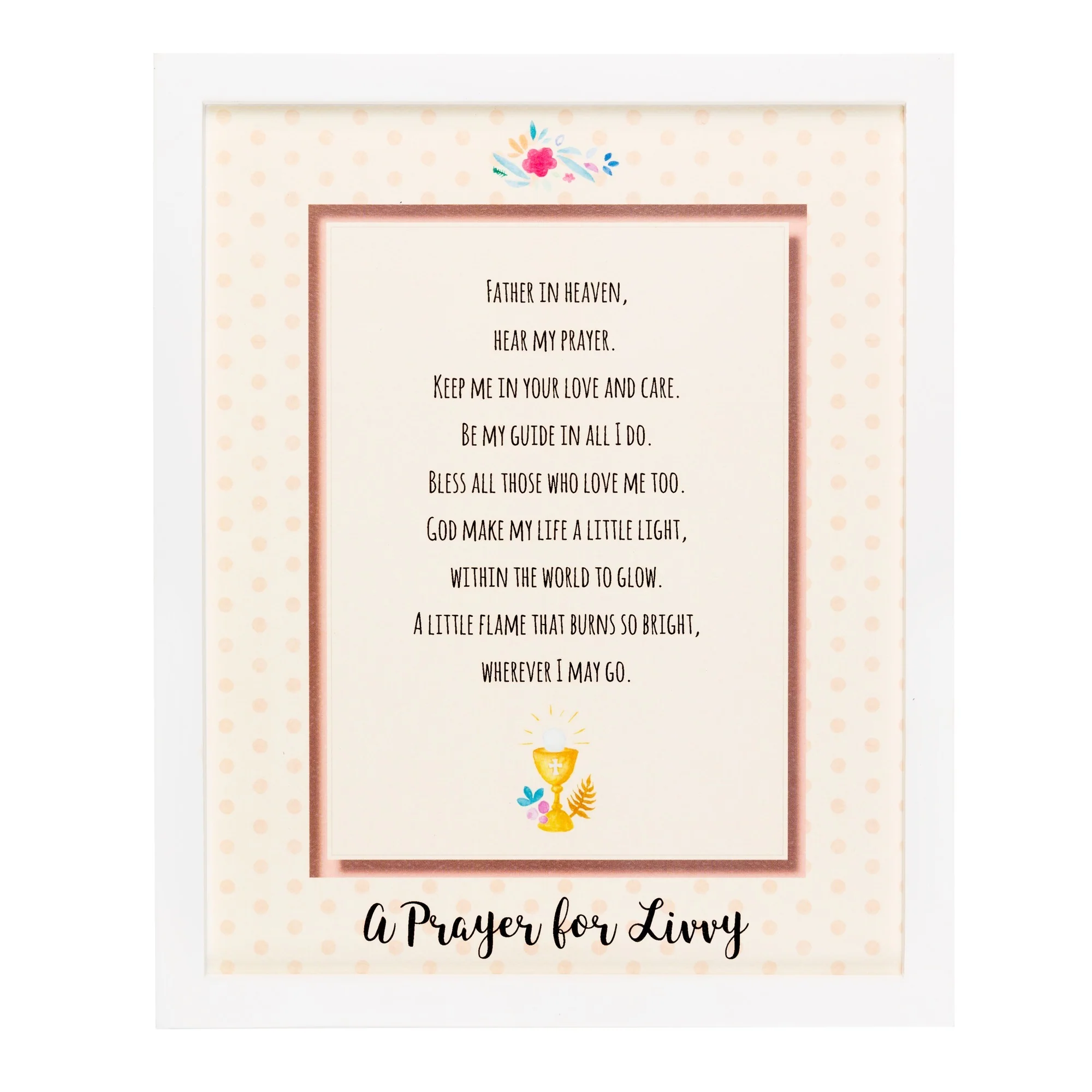 Personalized First Communion Framed Prayer - Girl - Image 2