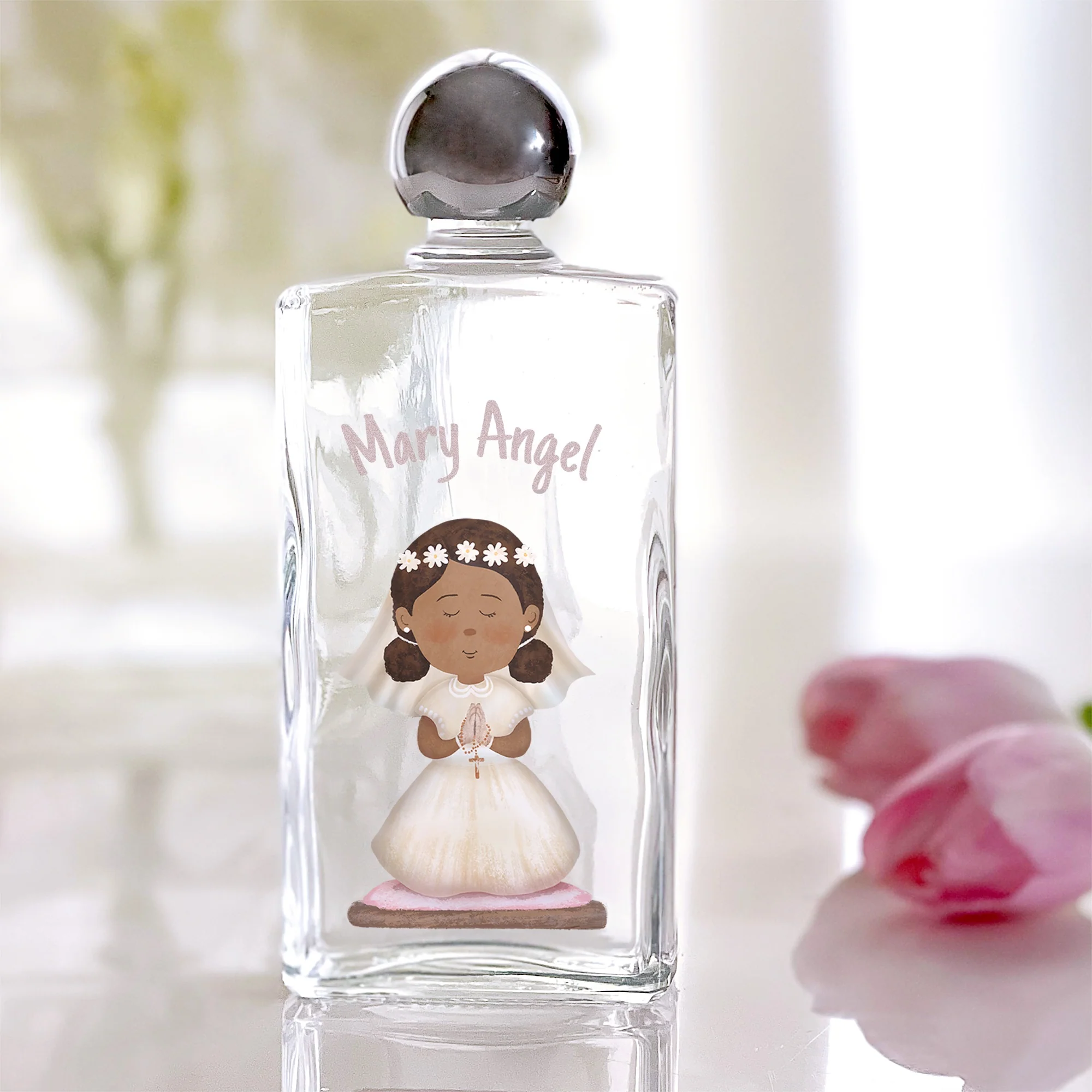 Personalized First Communion Holy Water Bottle For Girls - Image 5