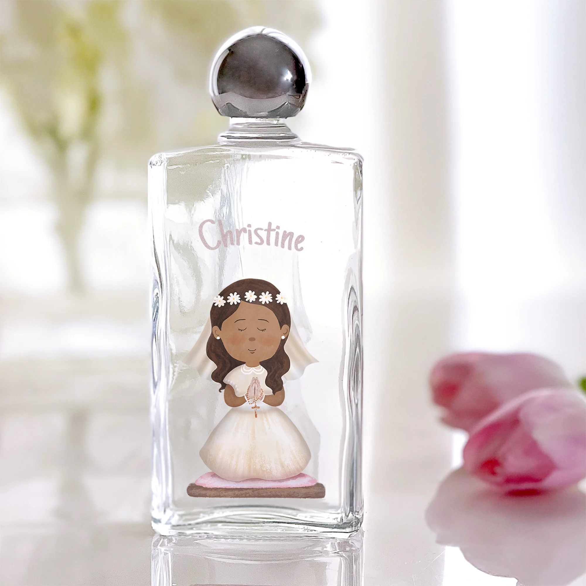 Personalized First Communion Holy Water Bottle For Girls - Image 6
