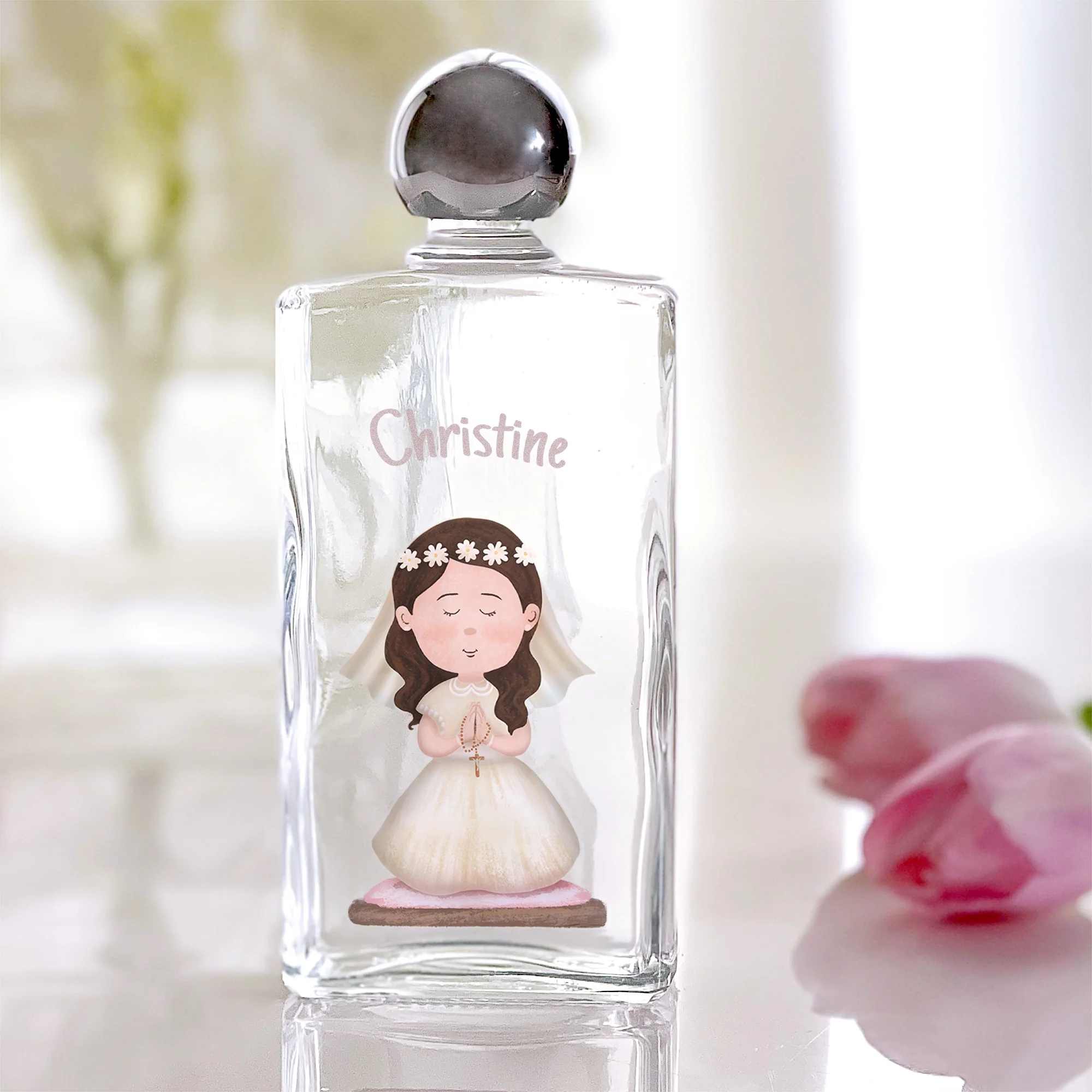 Personalized First Communion Holy Water Bottle For Girls - Image 8