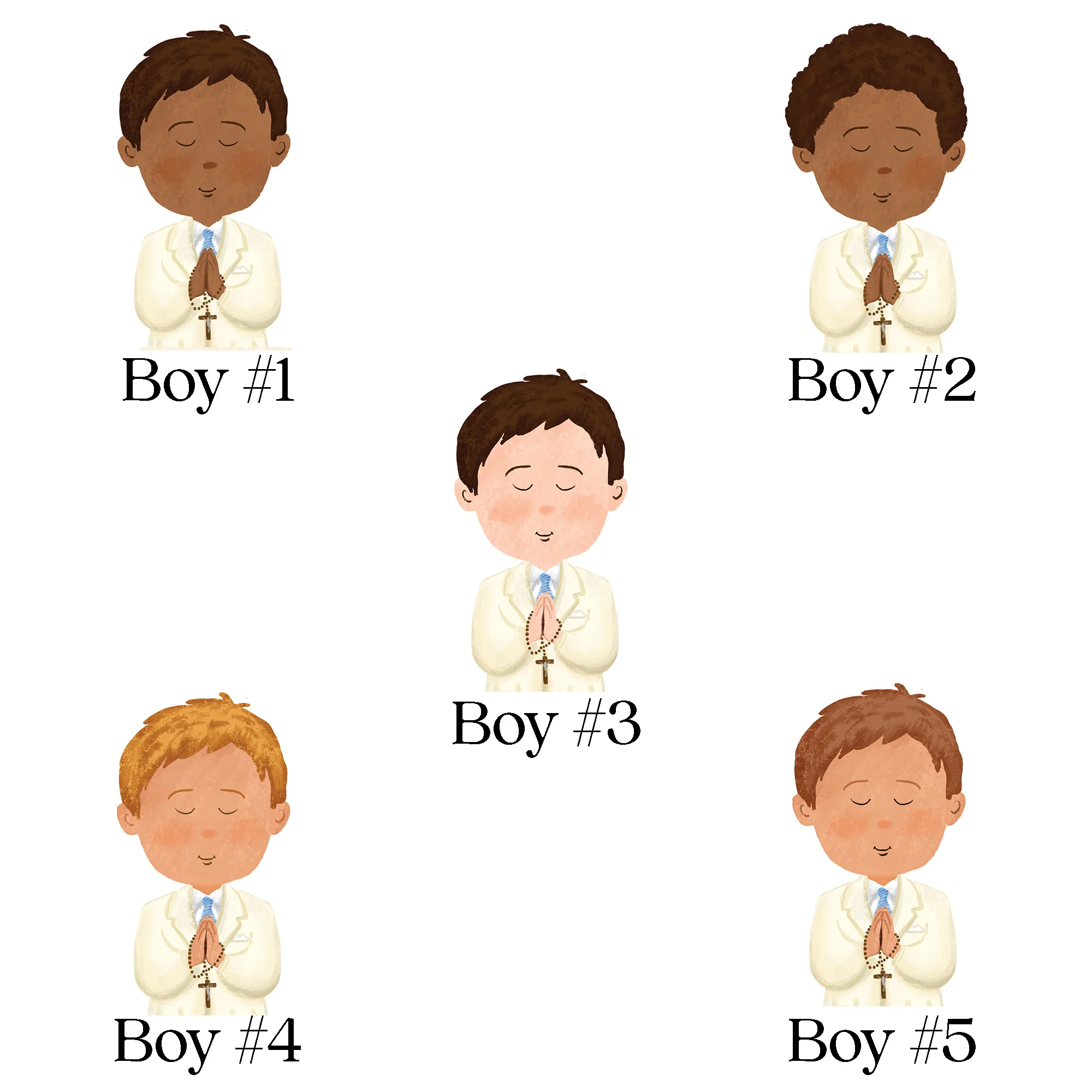 Laminated Personalized First Communion Prayer Card For Boys - Image 8