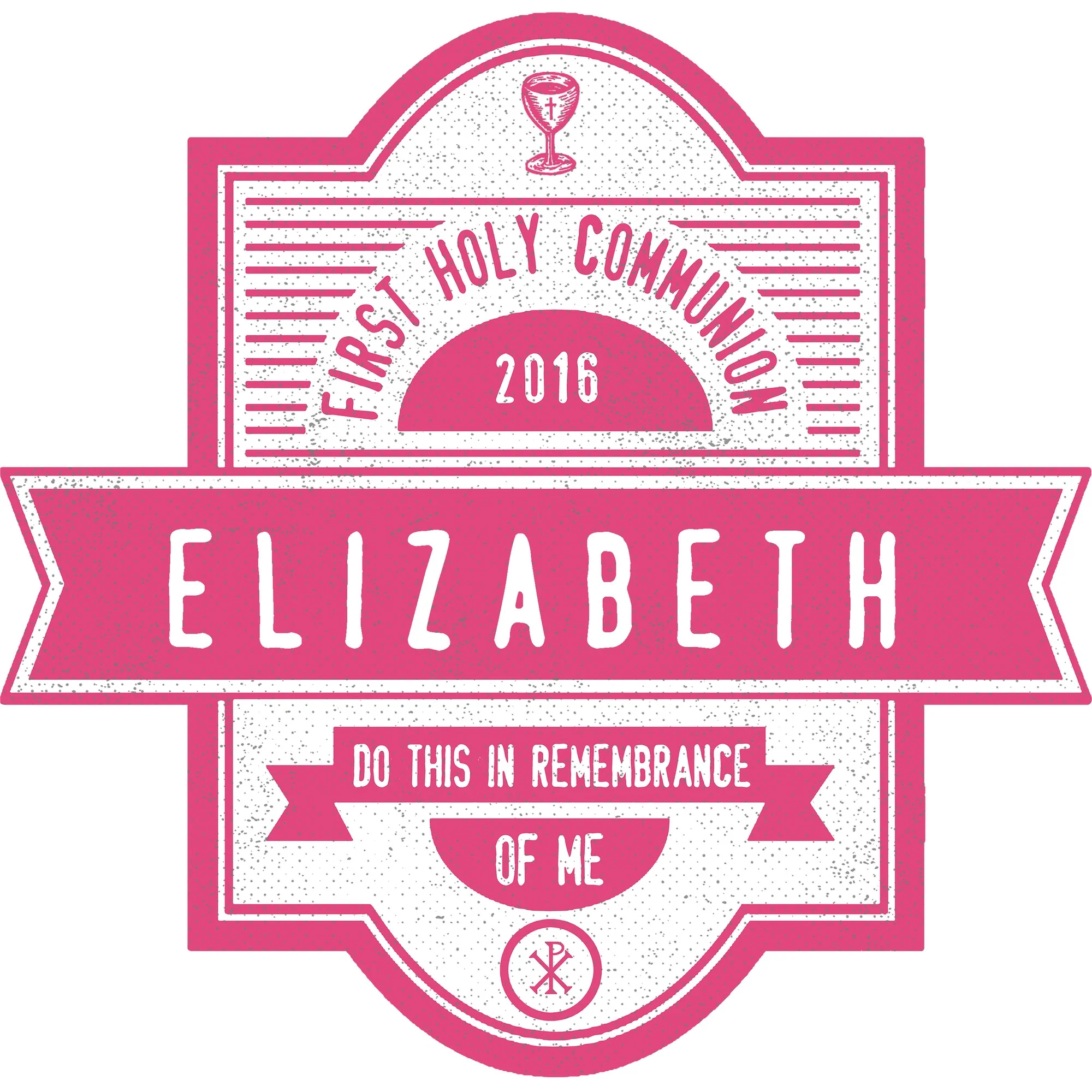 Personalized First Communion Tee - White with Pink - Image 7