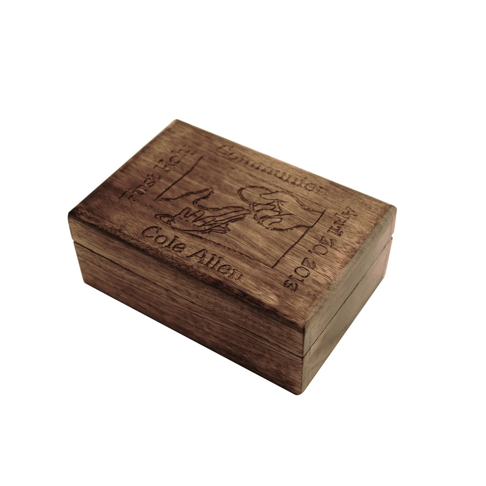 Personalized First Communion Wooden Keepsake Box - Image 2