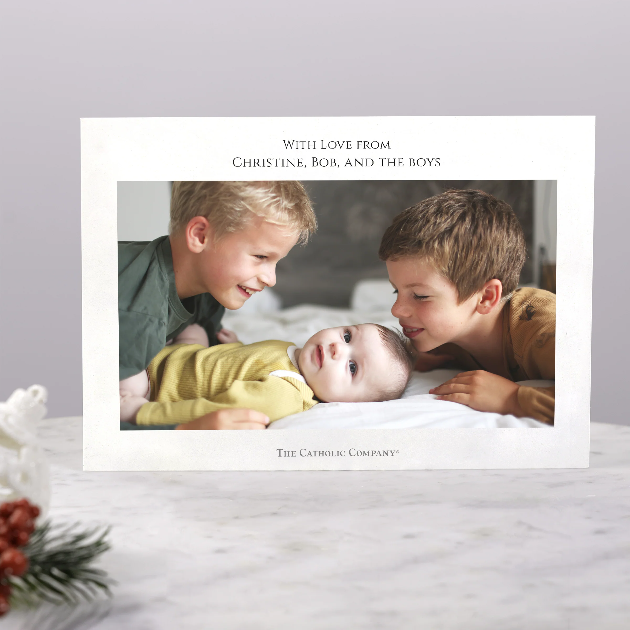Personalized For Unto Us A Child is Born Photo Christmas Cards - Image 4