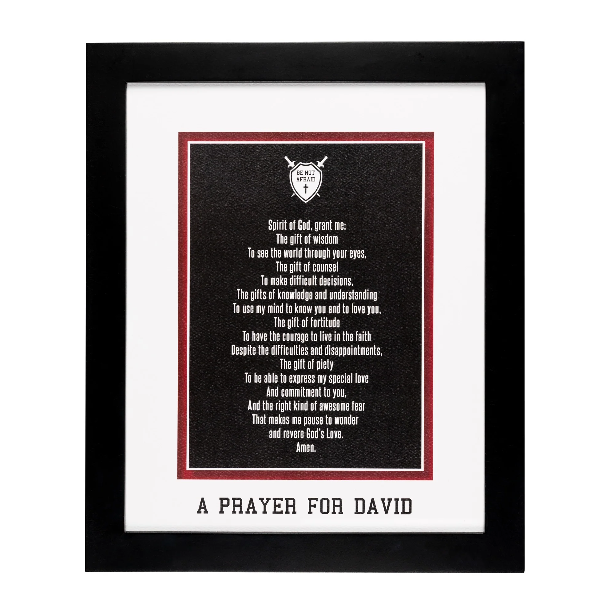 Personalized Framed Varsity Confirmation Prayer - Image 2
