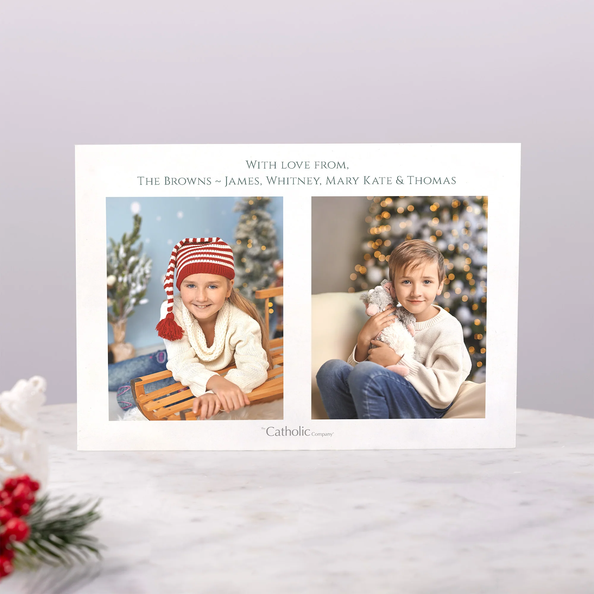 Personalized Gifts of Faith Photo Christmas Cards - Image 4