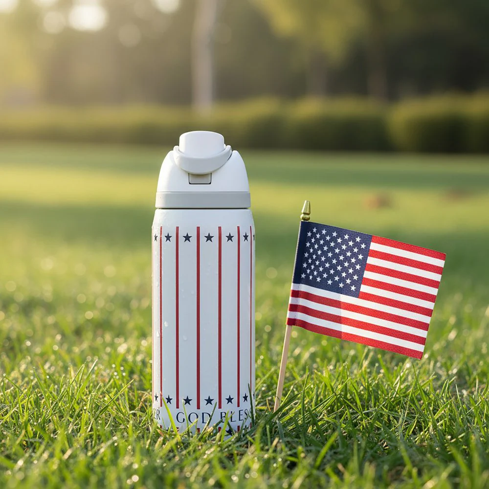 Personalized God Bless America Water Bottle - Image 6