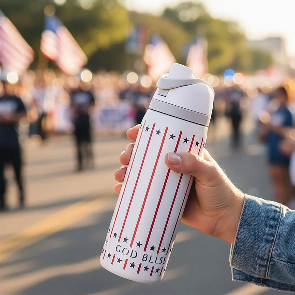 Personalized God Bless America Water Bottle - Image 7