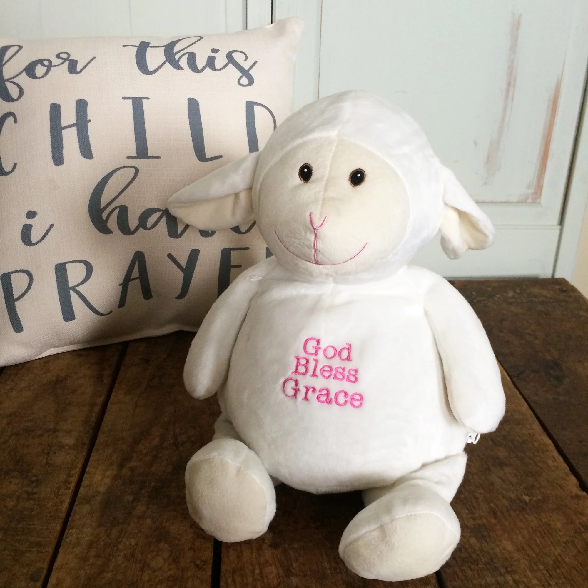 Personalized God Bless Lamb Buddy - Image 2