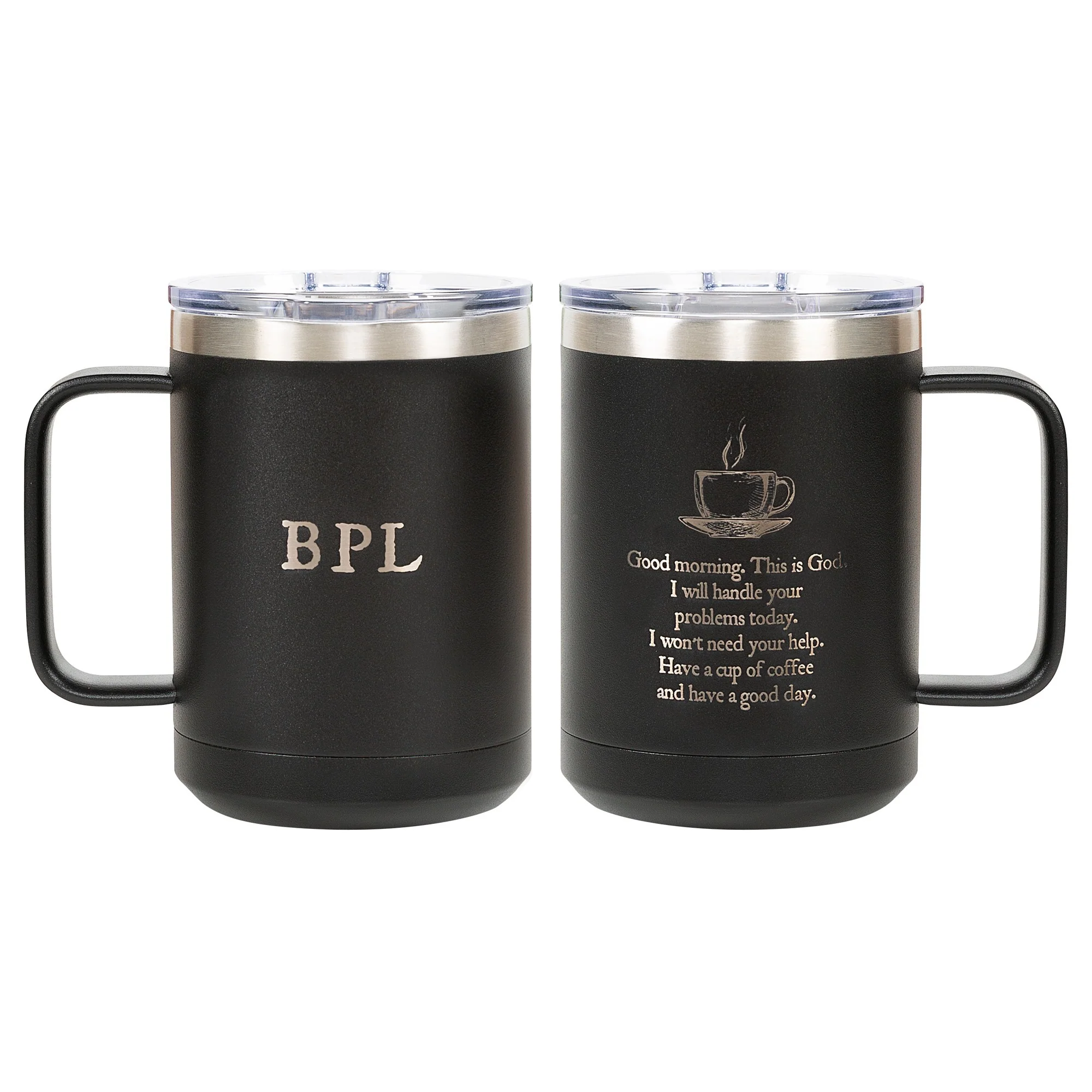Personalized Good Morning From God Travel Mug - Image 3