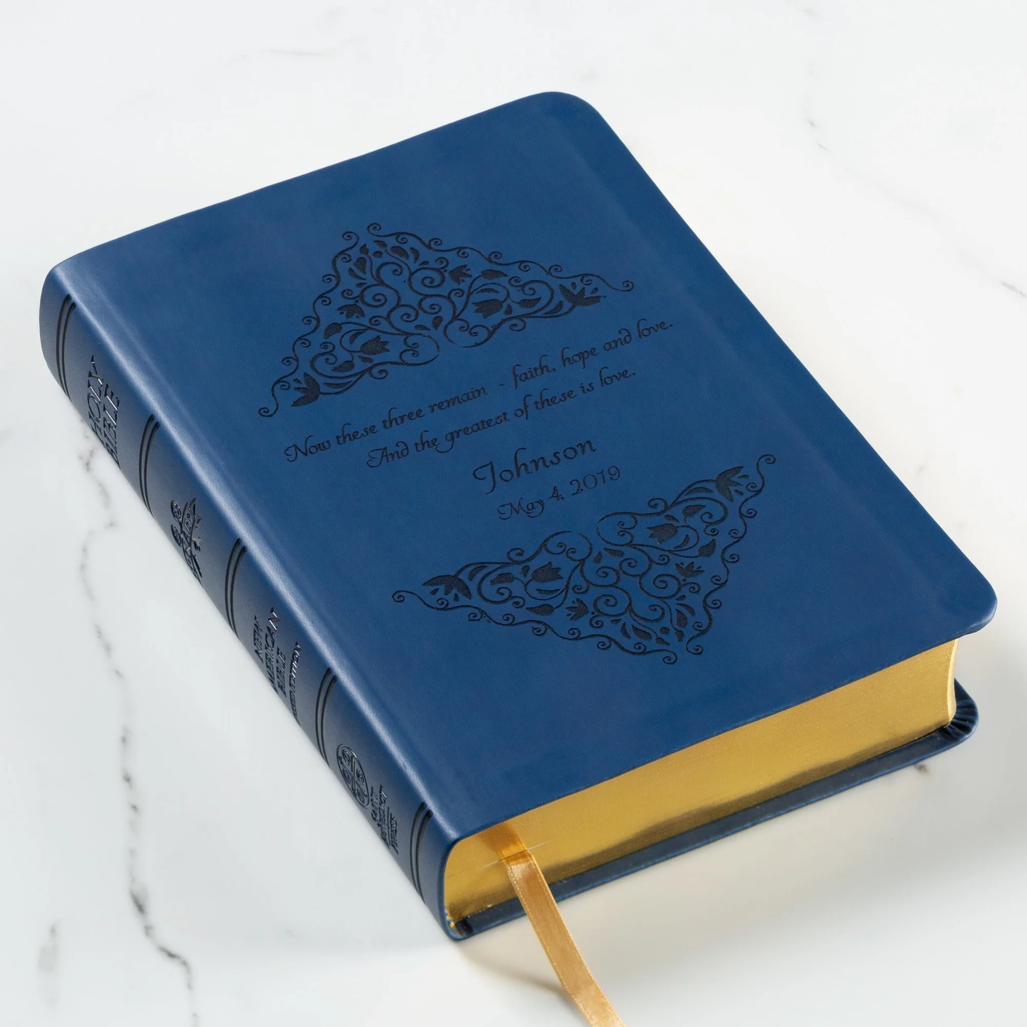 Personalized Greatest is Love Wedding Bible - Image 3