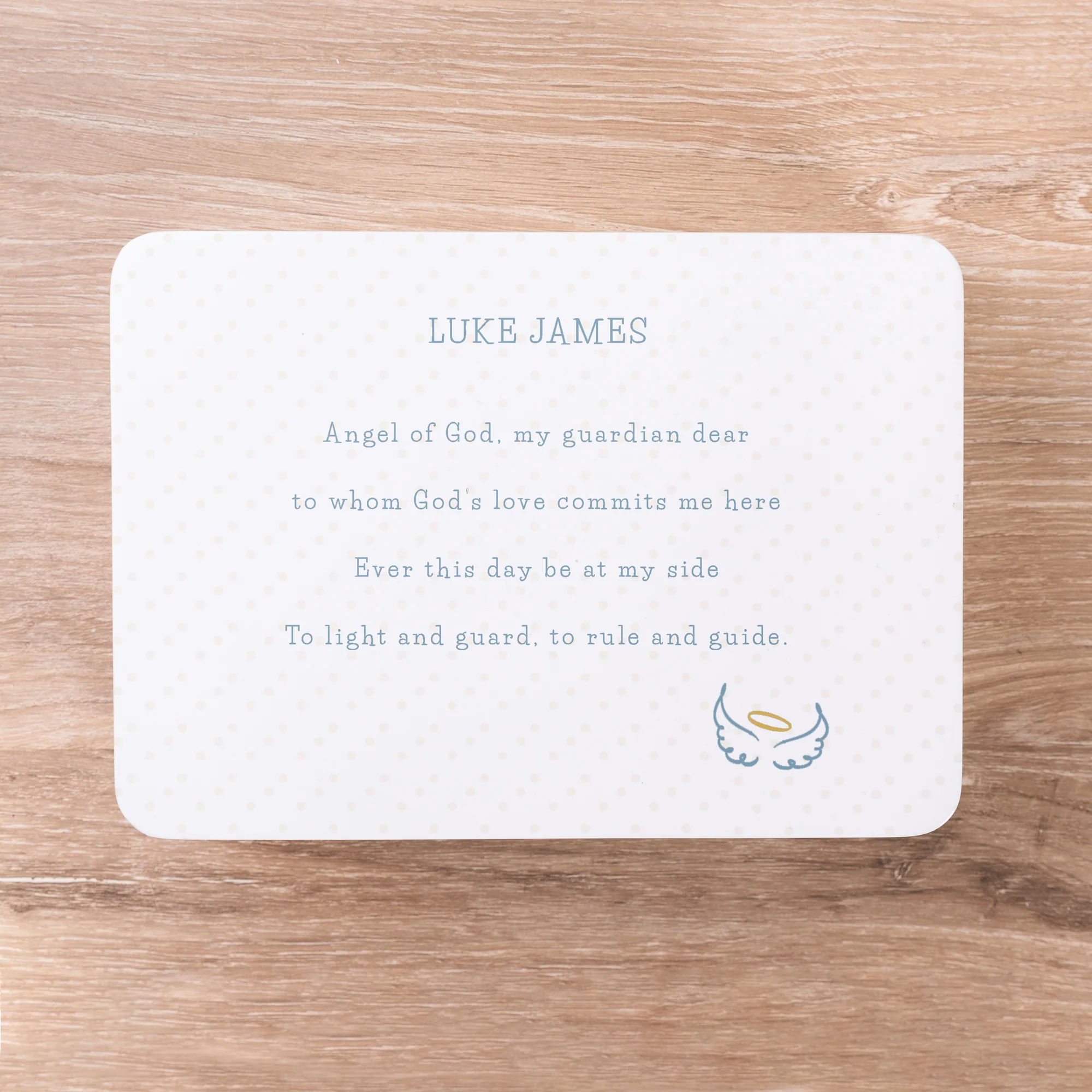 Personalized Guardian Angel Keepsake Box - Pink or Blue Lettering - Image 10