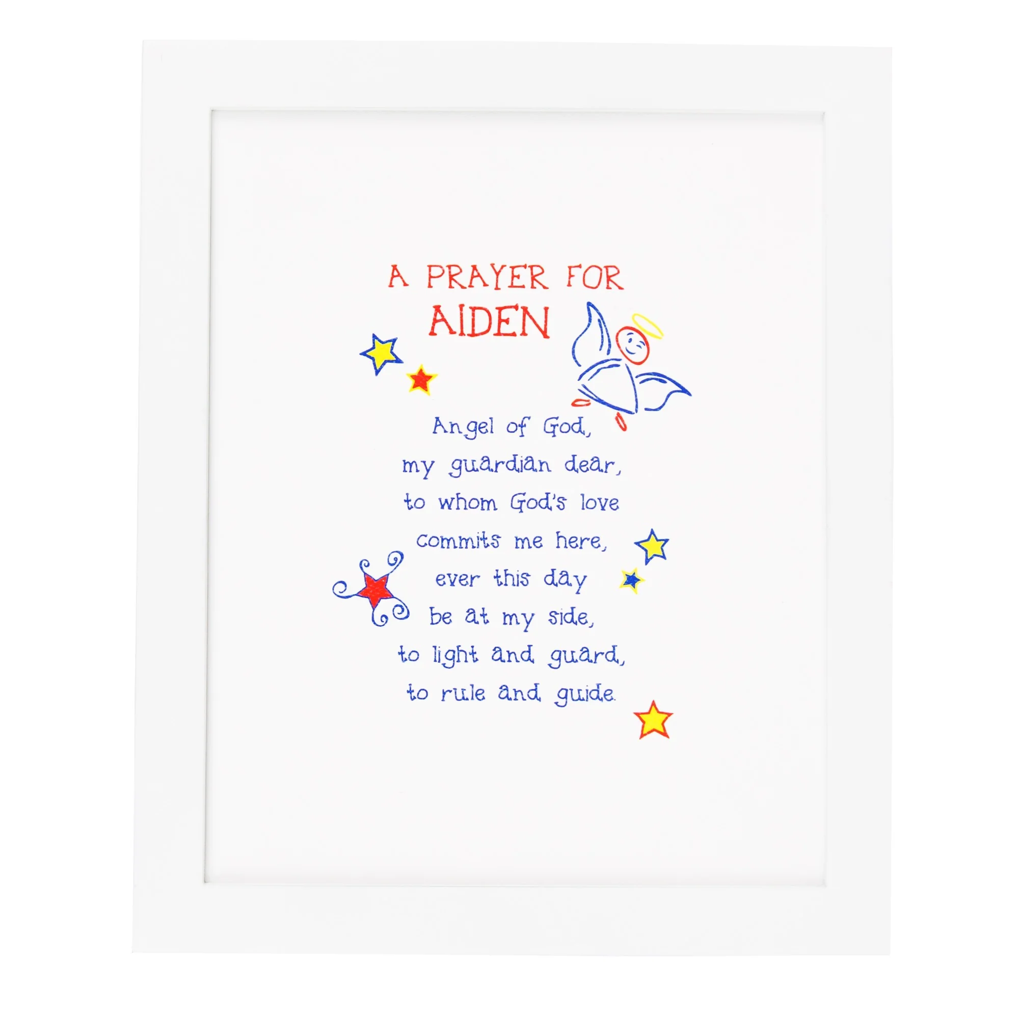 Personalized Guardian Angel Prayer Framed Print - Image 4
