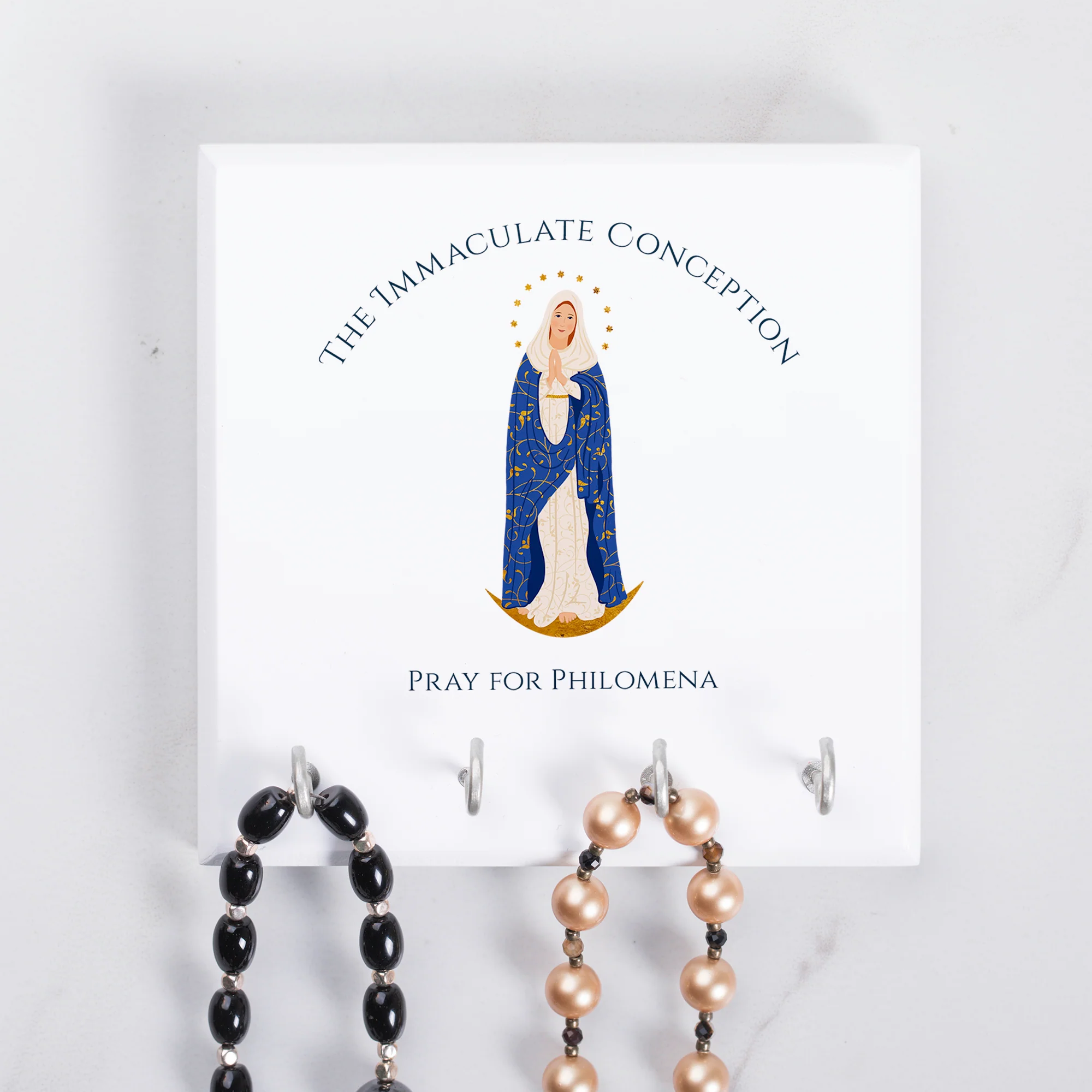 Personalized Immaculate Conception Rosary Rack - Image 3