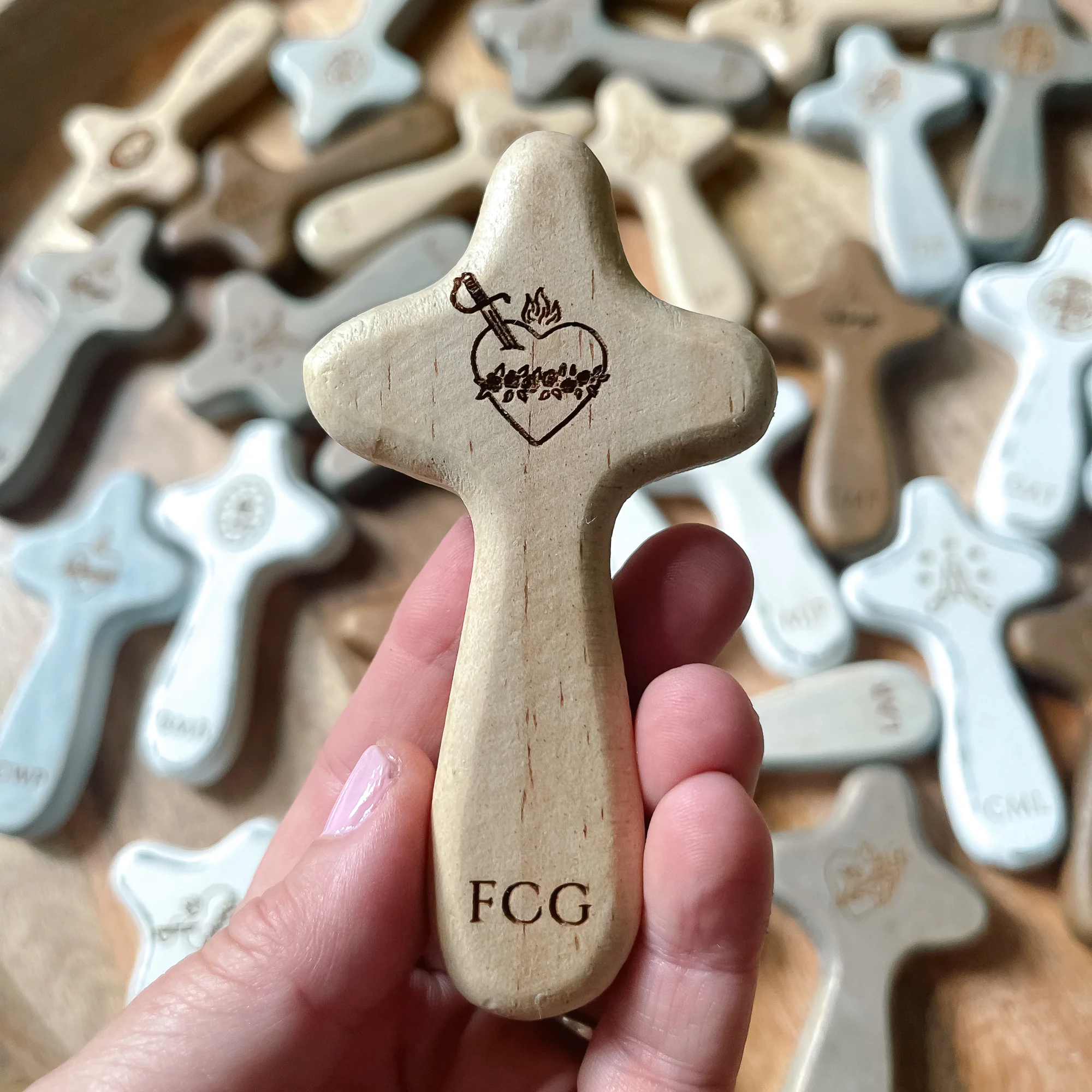 Personalized Immaculate Heart of Mary Comfort Cross - Image 3