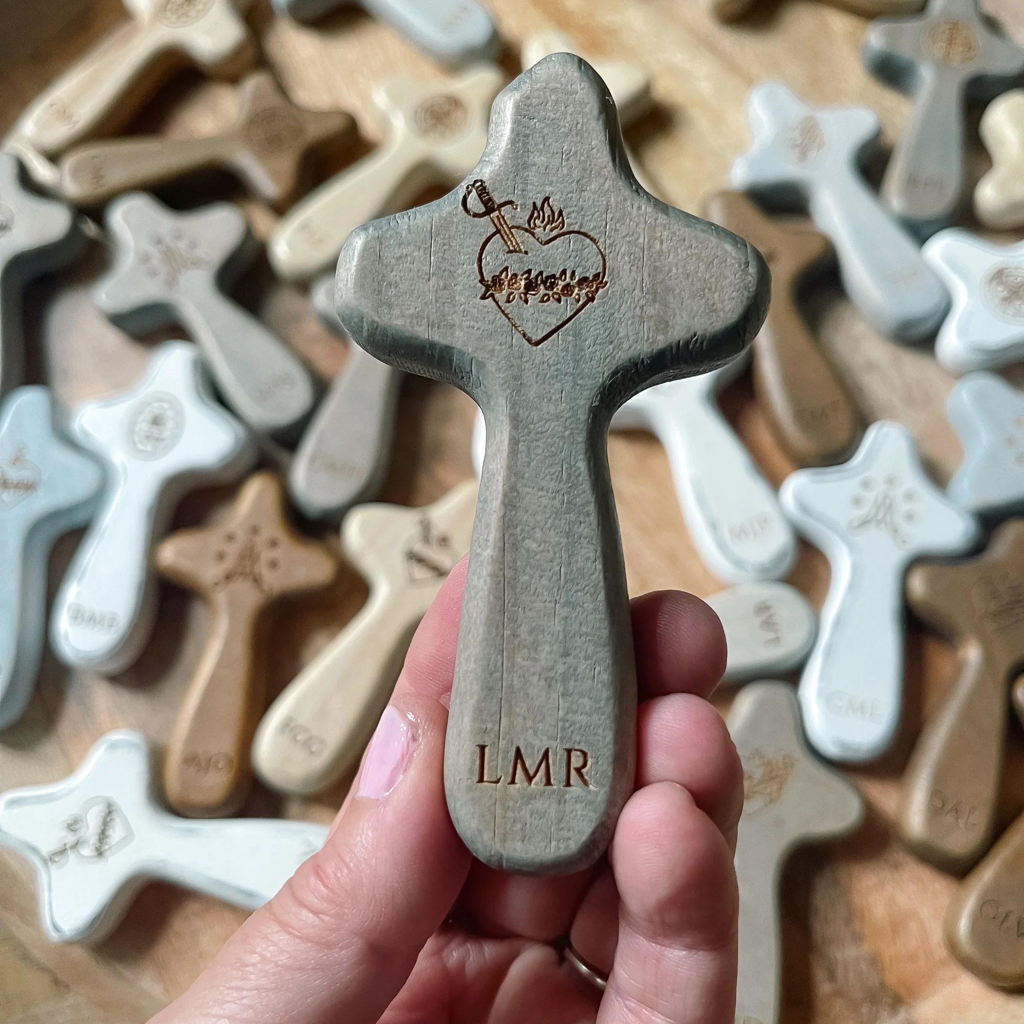 Personalized Immaculate Heart of Mary Comfort Cross - Image 5