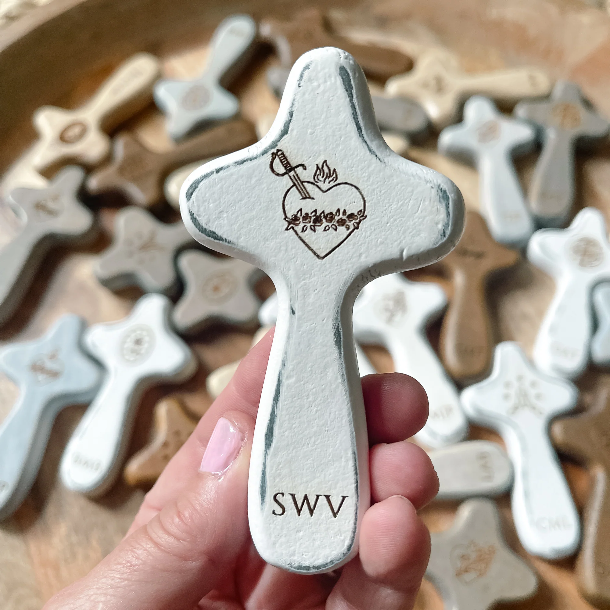 Personalized Immaculate Heart of Mary Comfort Cross - Image 7