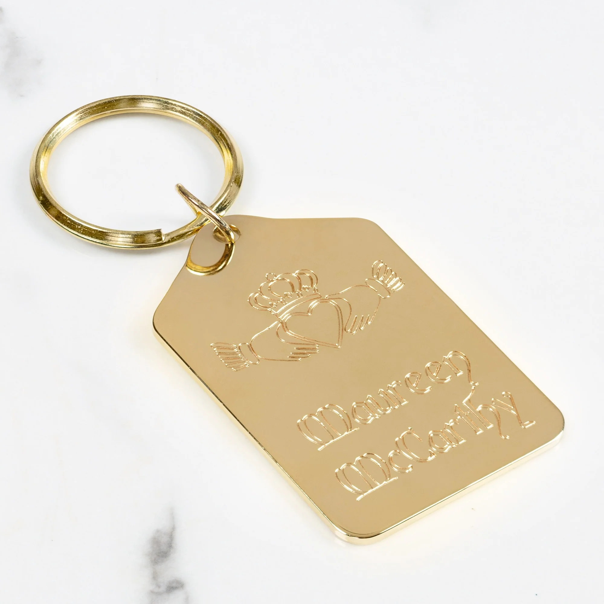 Personalized Irish Claddagh Keychain
